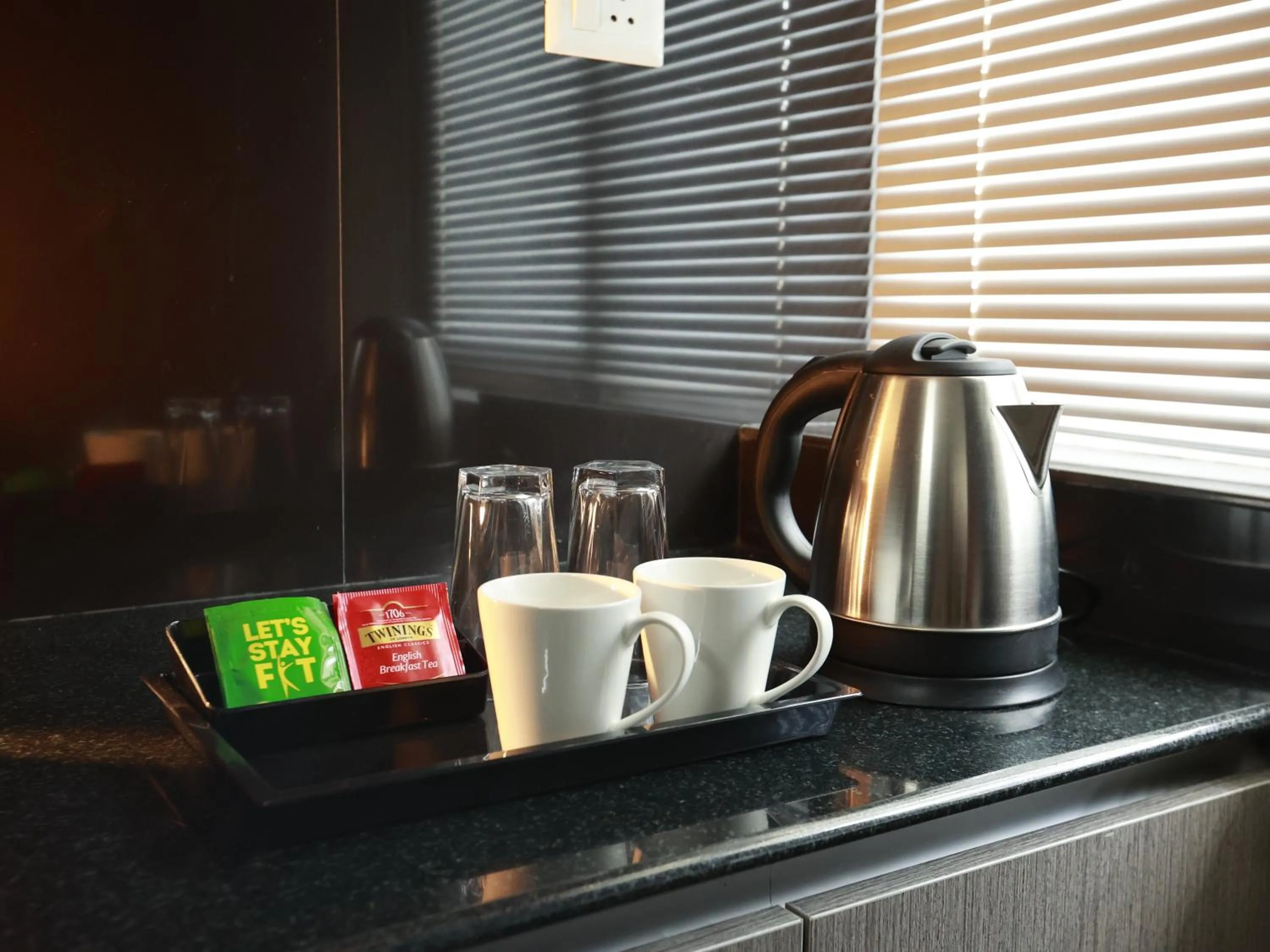 Coffee/tea facilities in Transit Suites by GrandWest
