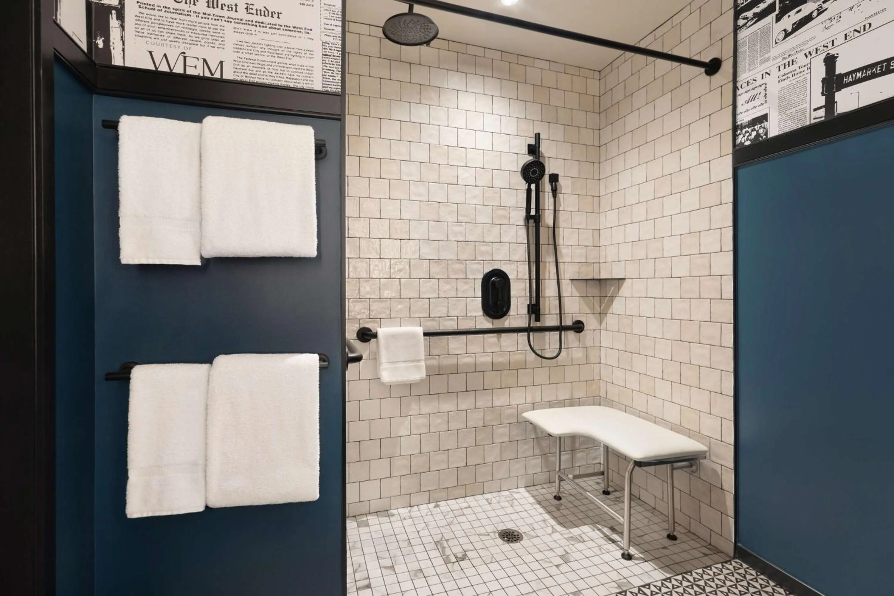 Bathroom in Pennyweight Hotel Boston, Curio Collection by Hilton
