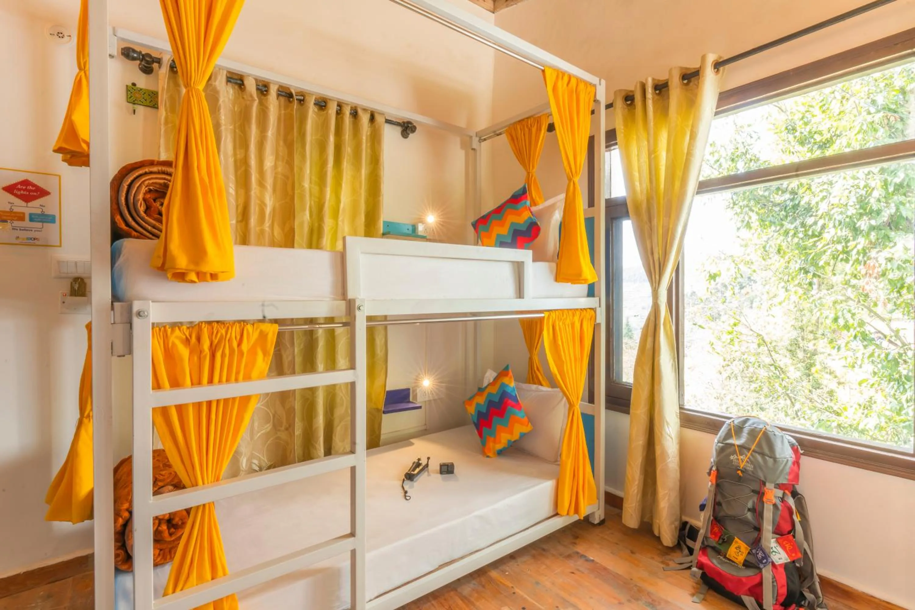 bunk bed, Bed in goSTOPS Mukteshwar - Private Rooms and Dorms