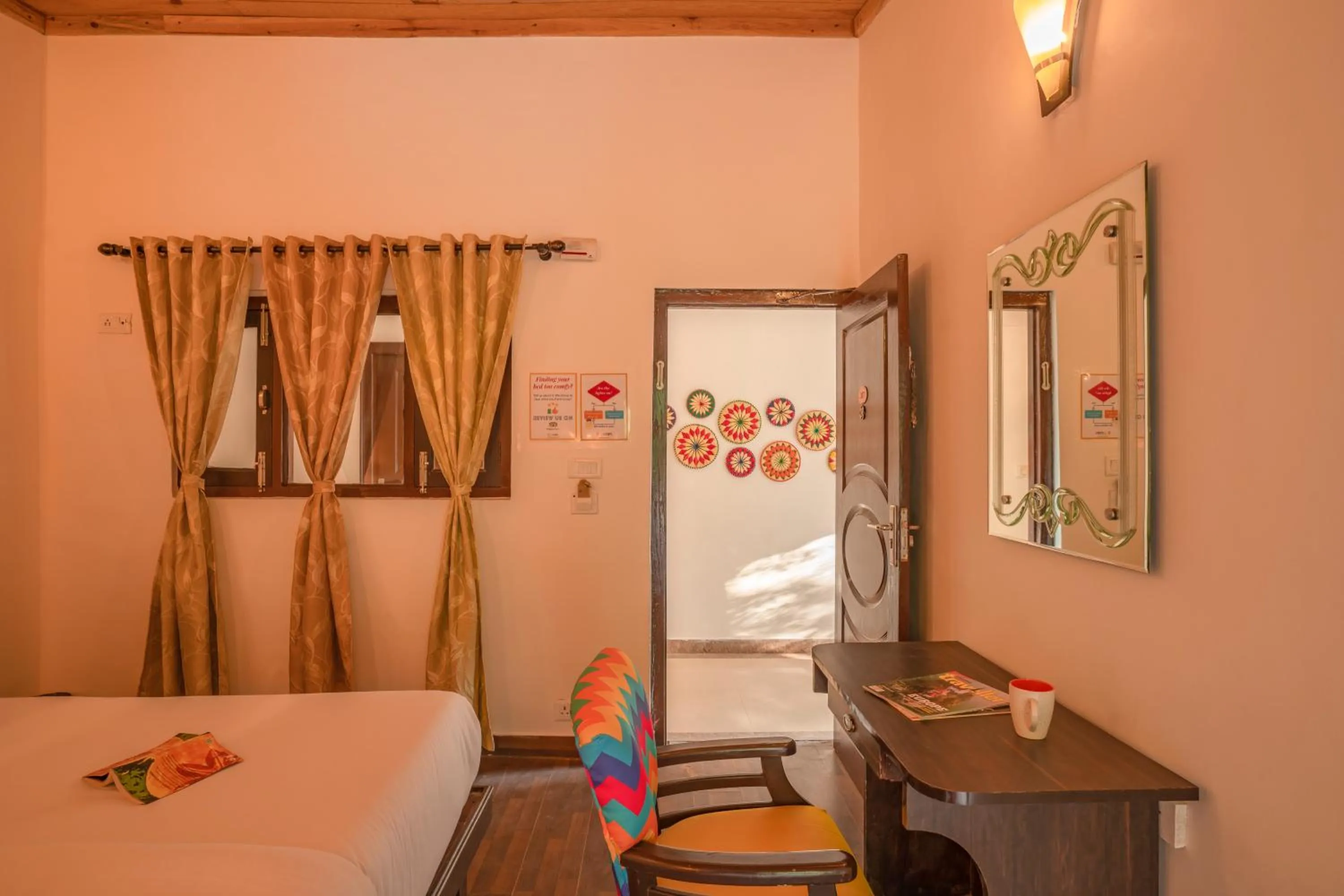 Bedroom, Bed in goSTOPS Mukteshwar - Private Rooms and Dorms