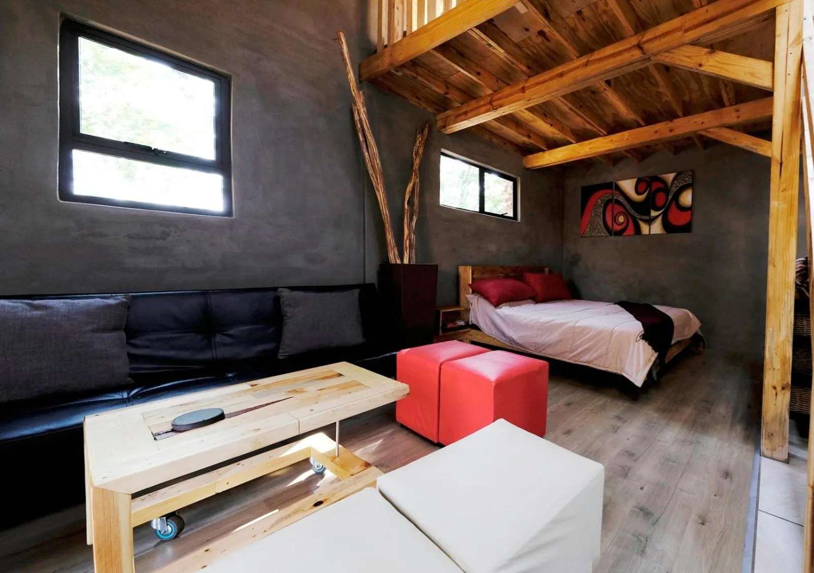 Living room, Bed in Little Forest Farm