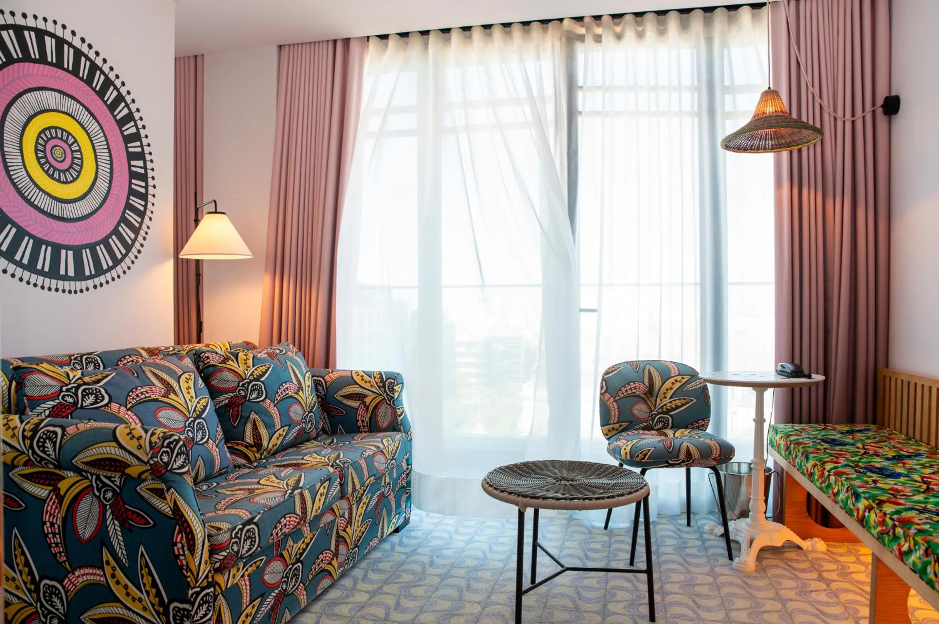 Seating area in Mama Shelter Lisboa