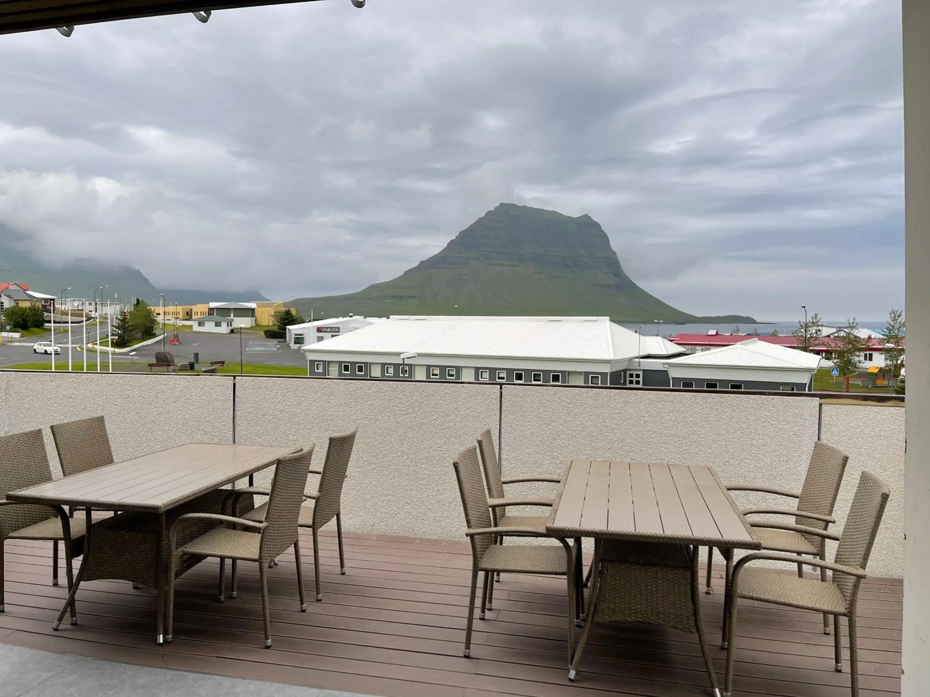 Balcony/Terrace in Helgrindur Guesthouse