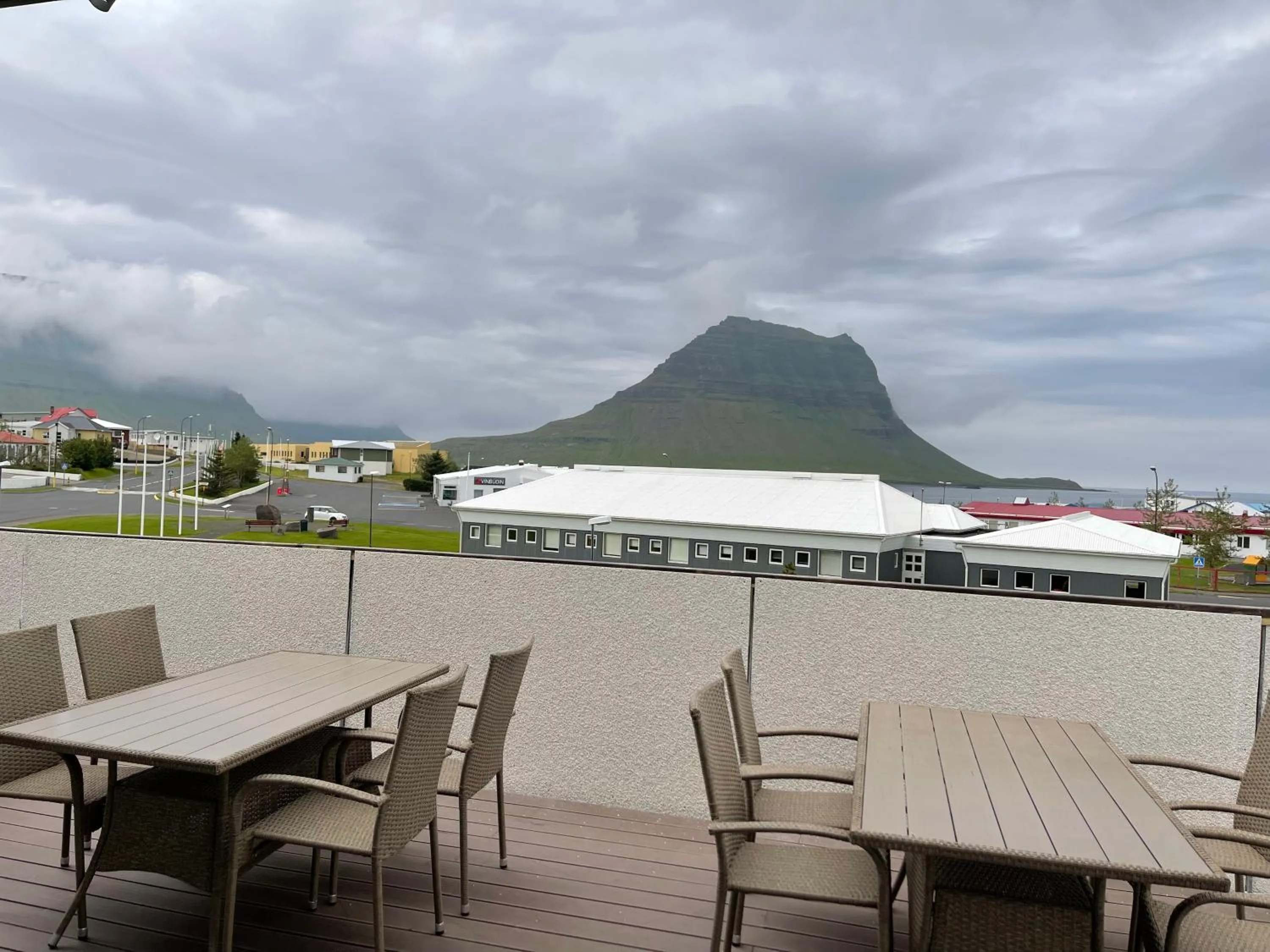 Balcony/Terrace in Helgrindur Guesthouse