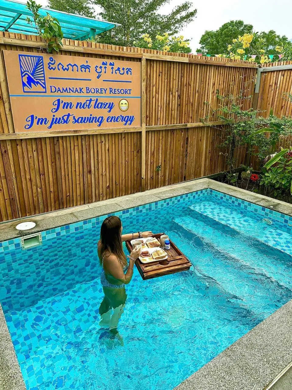 Pool view in Damnak Borey Resort