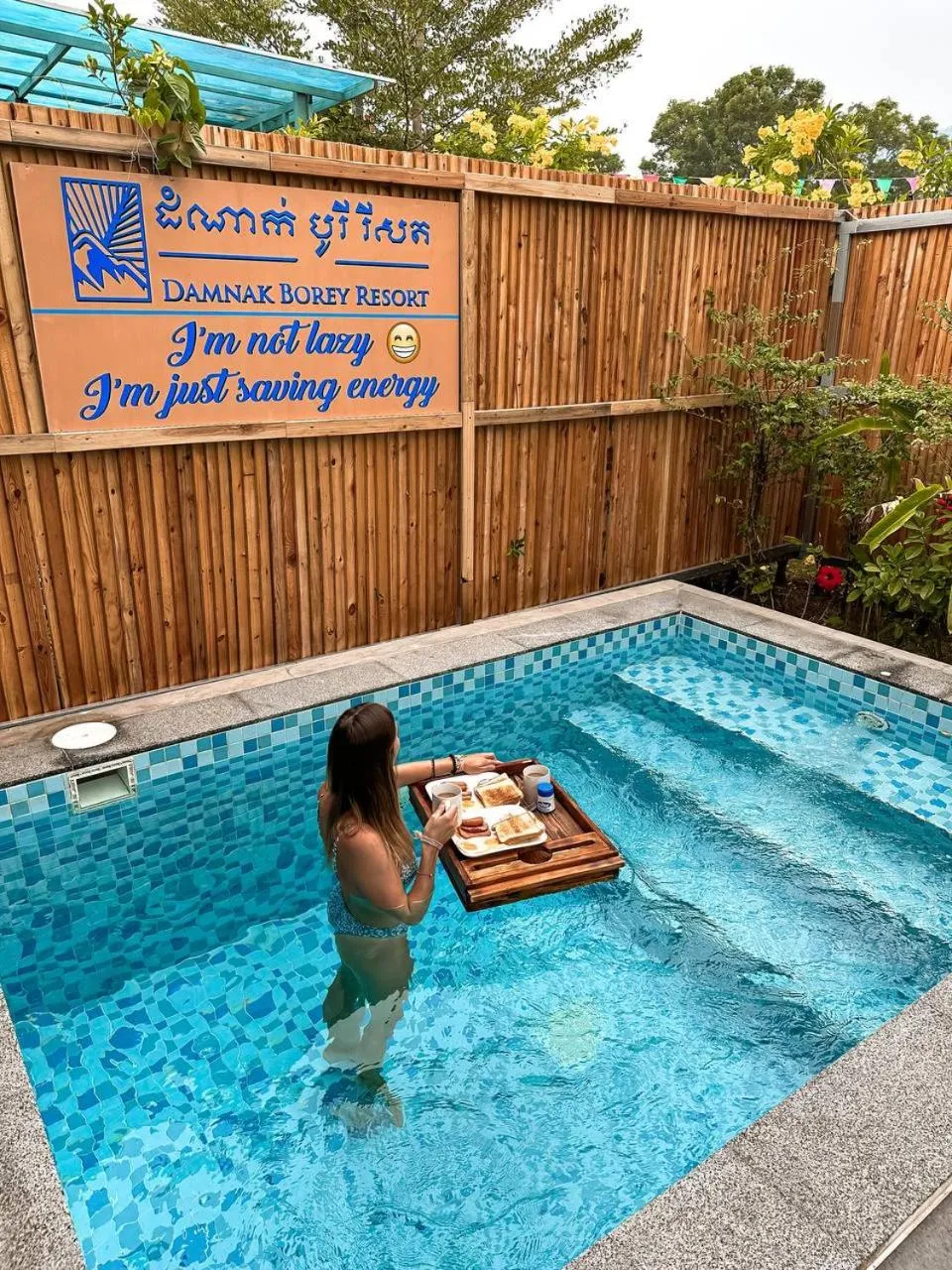 Pool view in Damnak Borey Resort
