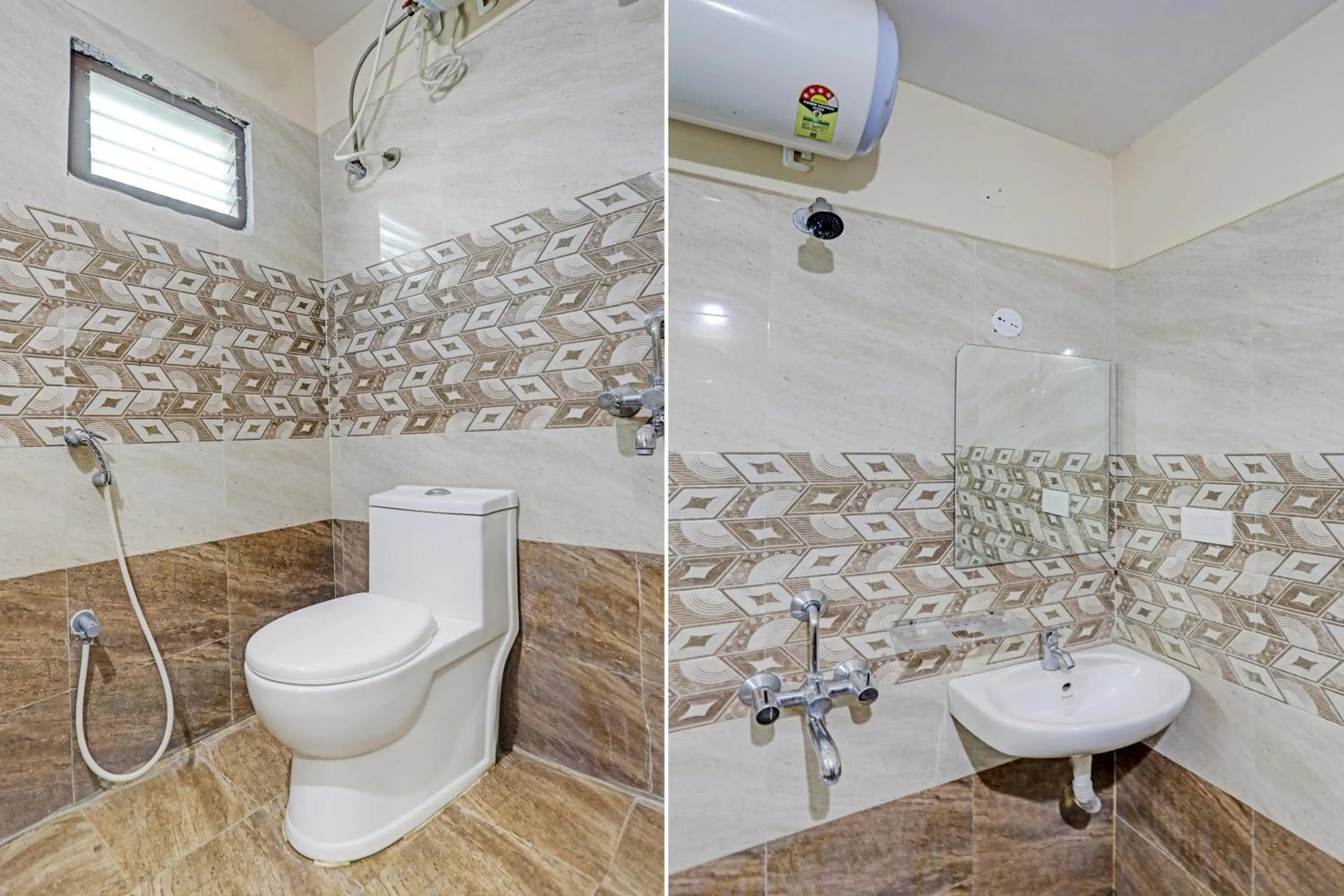 Bathroom in Collection O White House Near KIMS Kondapur.