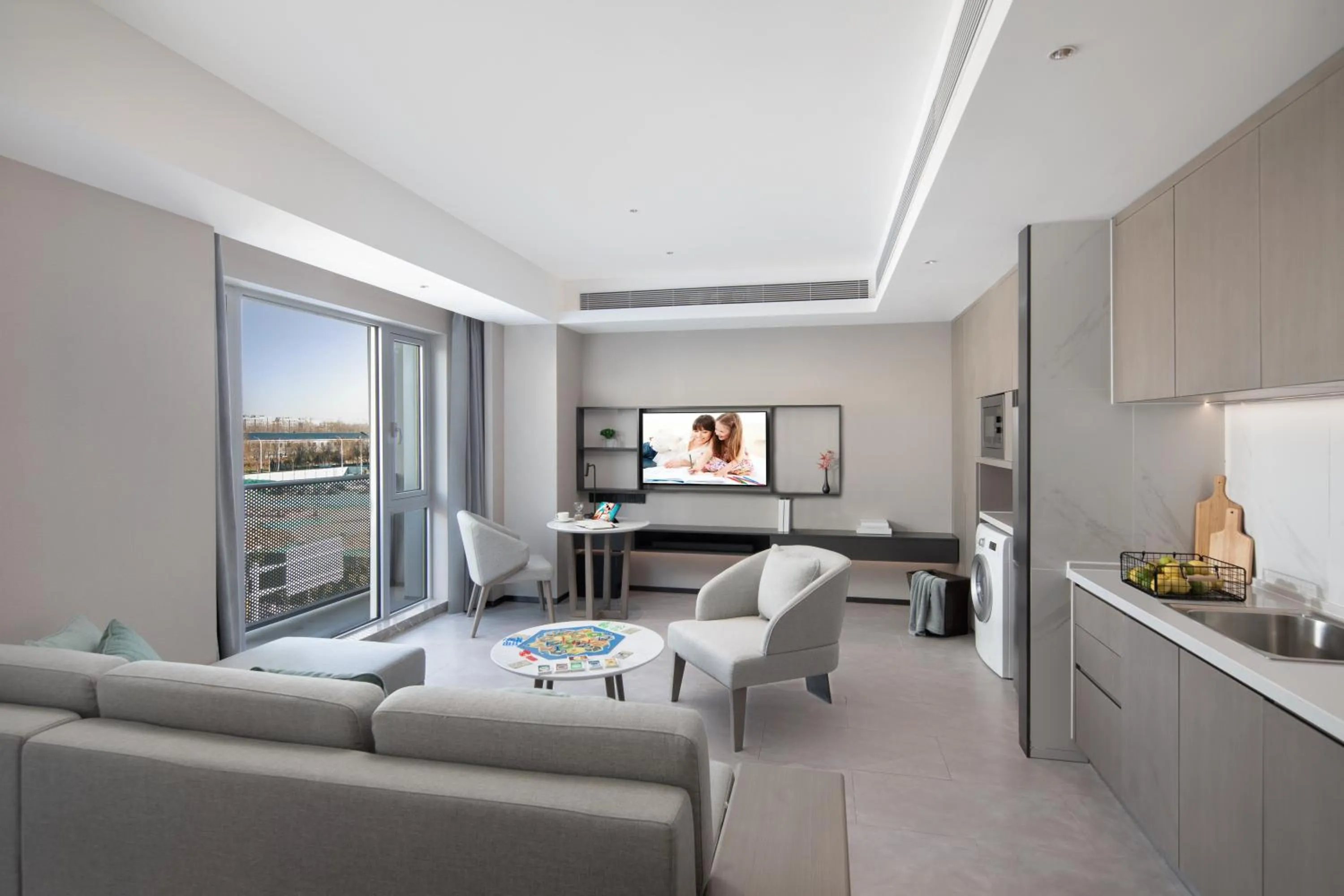 Living room, Bed in Somerset Daxing Beijing