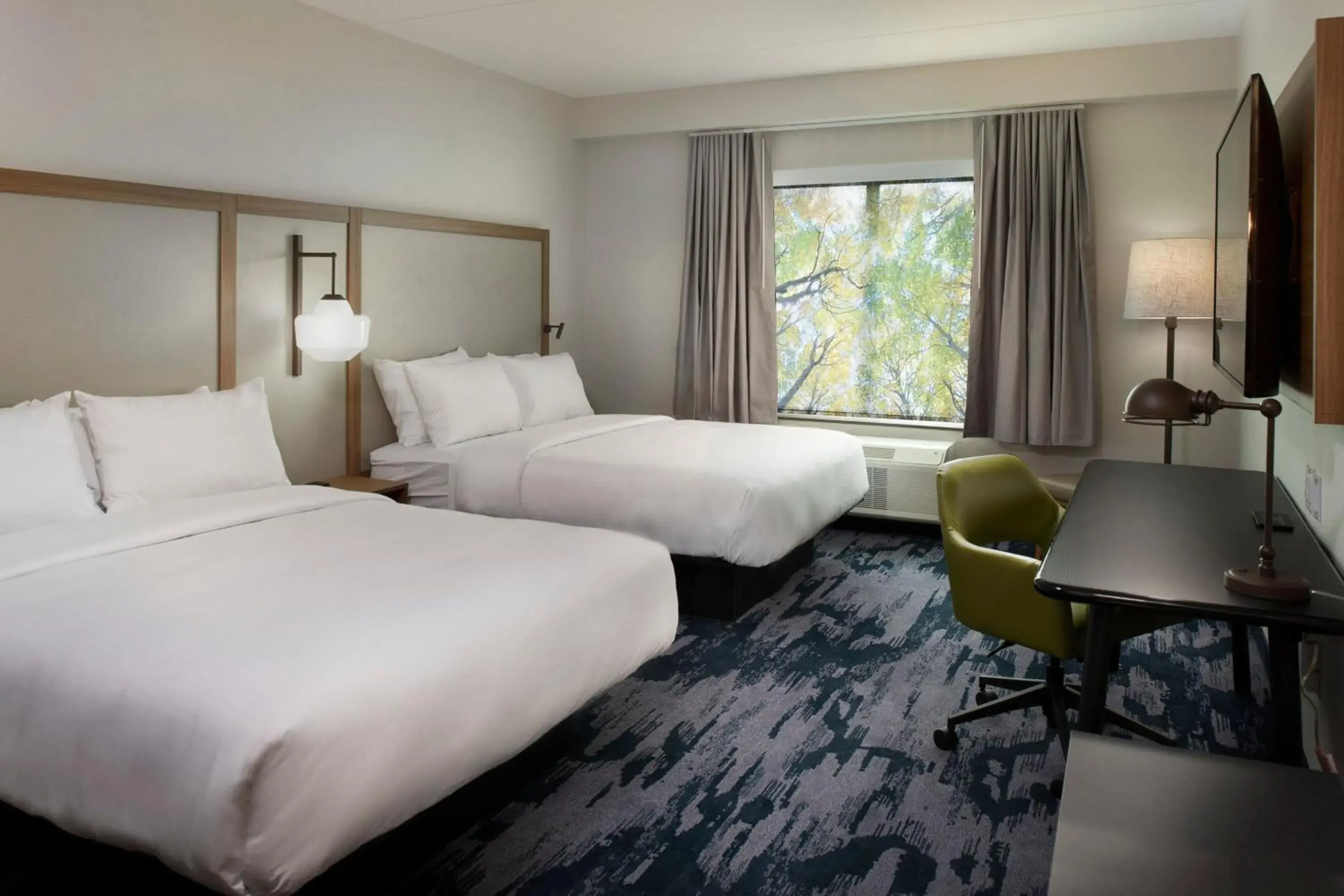 Queen Room with Two Queen Beds and Adapted Tub - Mobility and Hearing Accessible in Fairfield by Marriott Inn & Suites Memphis Arlington Queen Room with Two Queen Beds and Adapted Tub - Mobility and Hearing Accessible in Fairfield by Marriott Inn & Suites Memphis Arlington