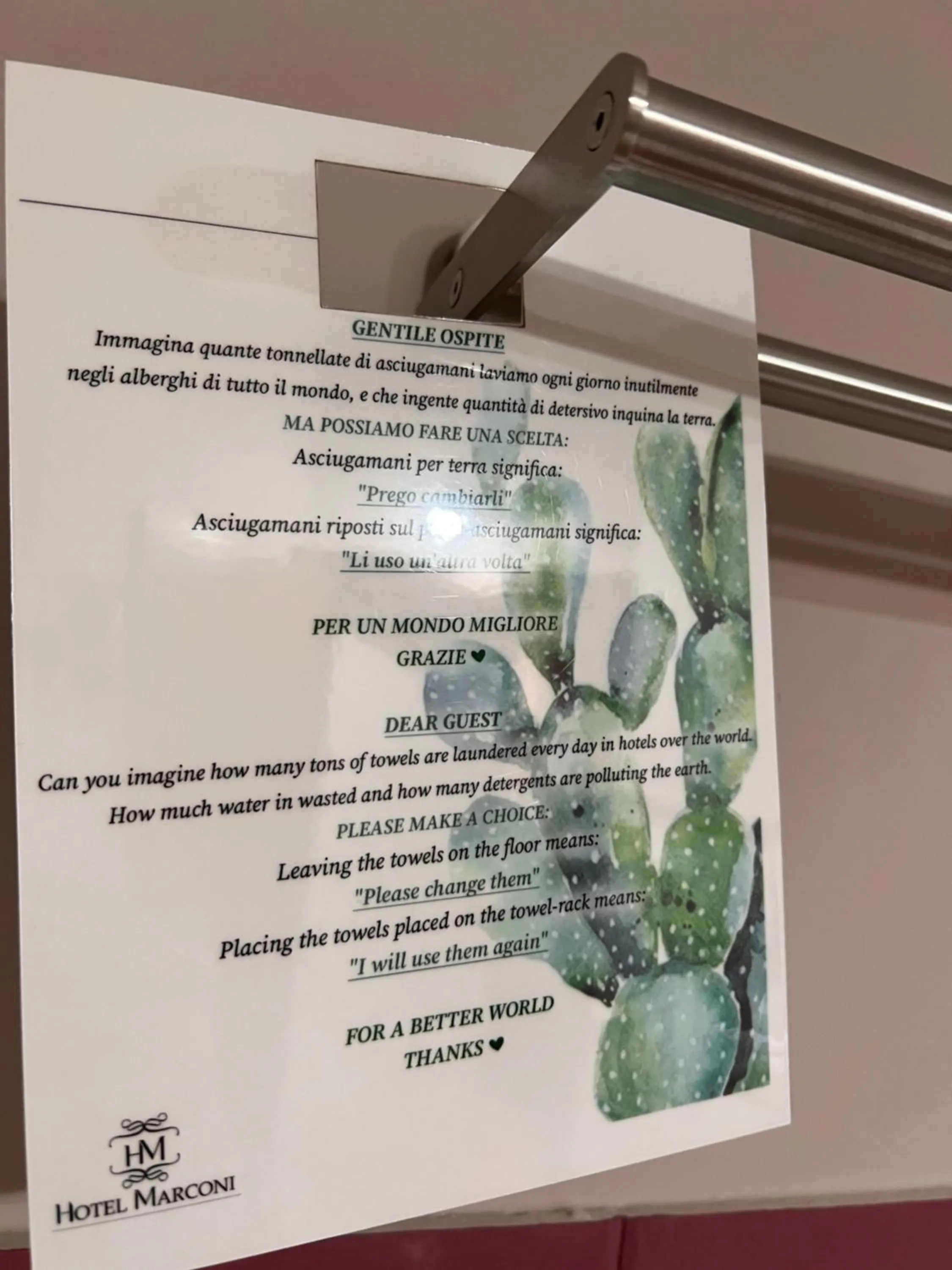 Text overlay in Hotel Marconi