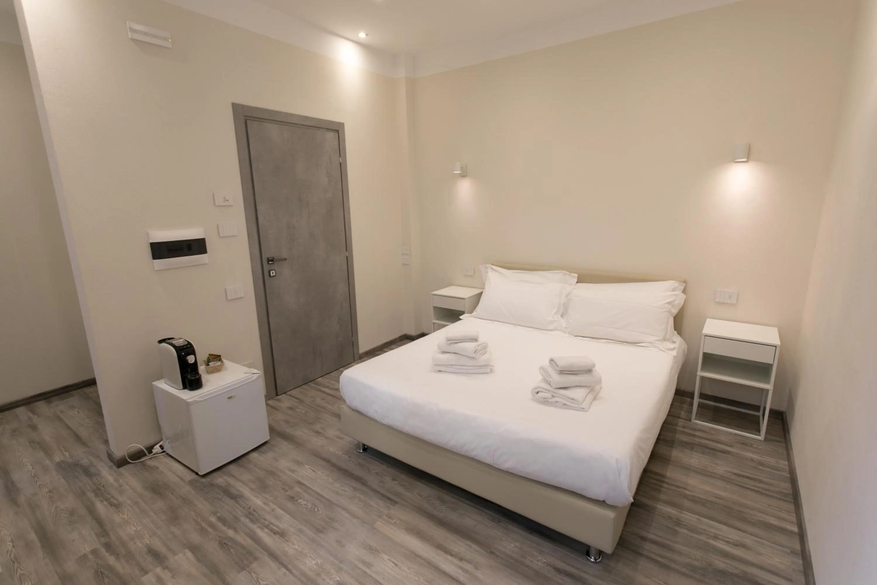 Bed in Hotel L'Aretino