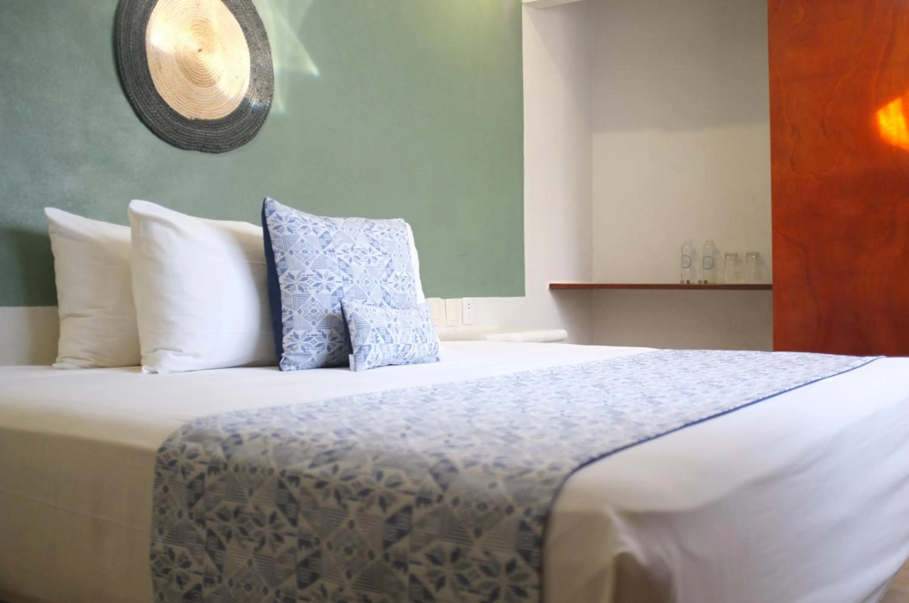 Bed in Hotel Circulo Bacalar