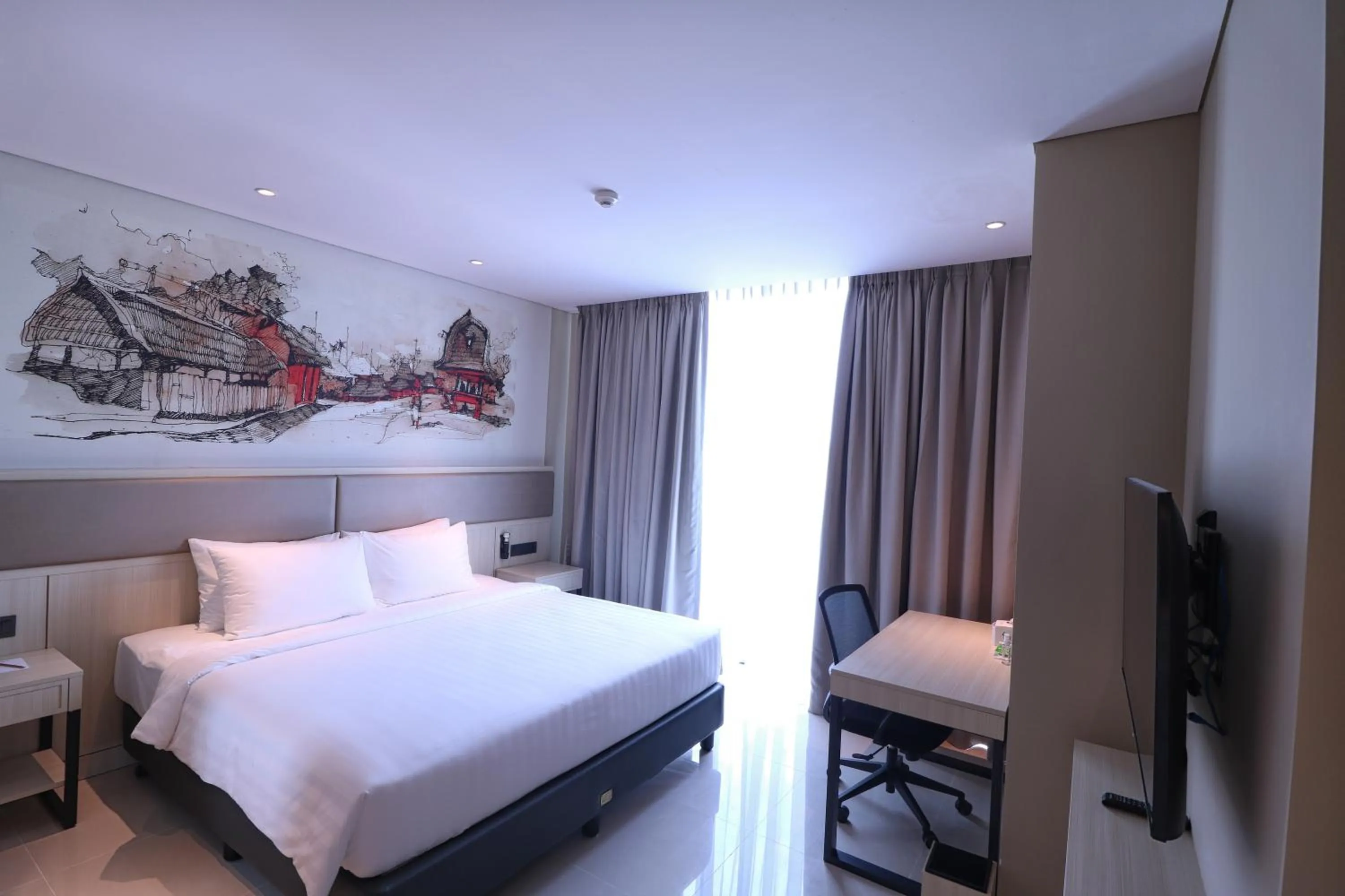 Bed in Prime Park Hotel & Convention Lombok