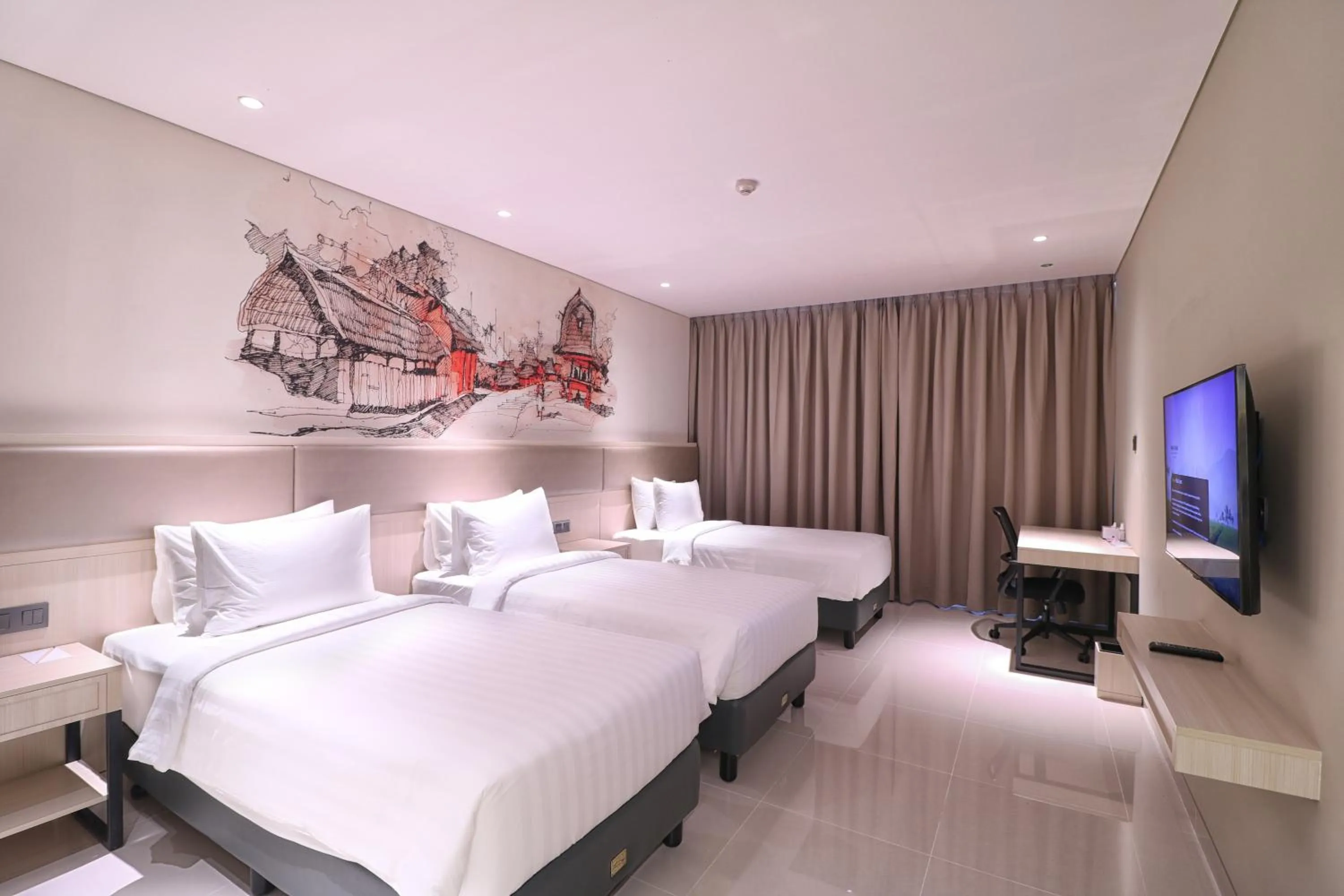 Bedroom, Bed in Prime Park Hotel & Convention Lombok