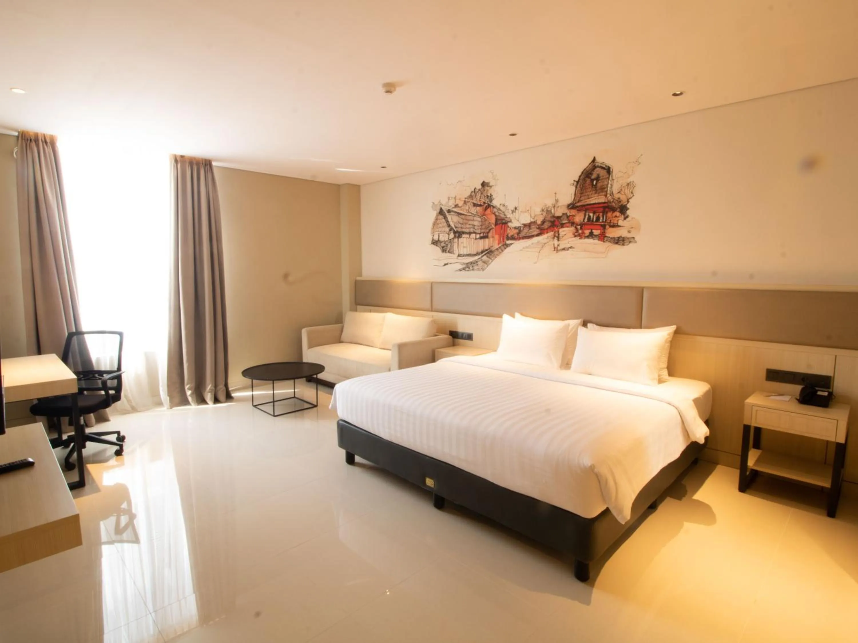 Bed in Prime Park Hotel & Convention Lombok