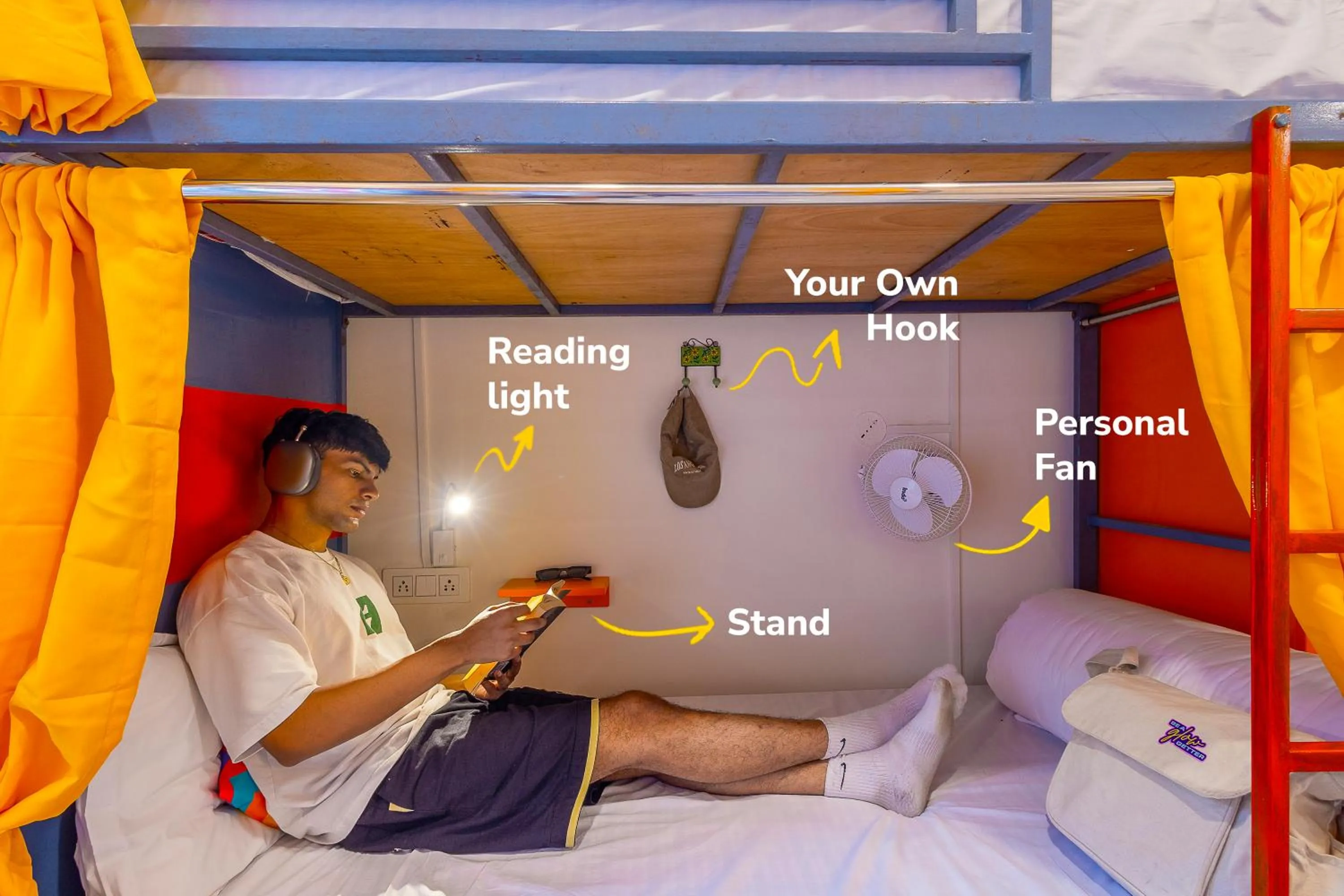 bunk bed, Bed in goSTOPS Lite Goa, Calangute