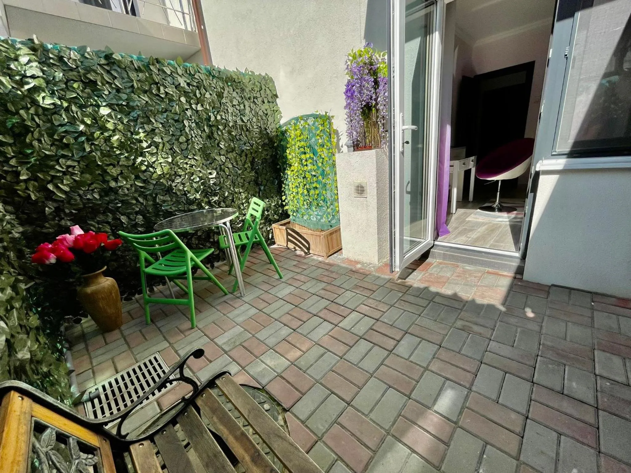 Patio in Premier City Apart Hotel Chisinau