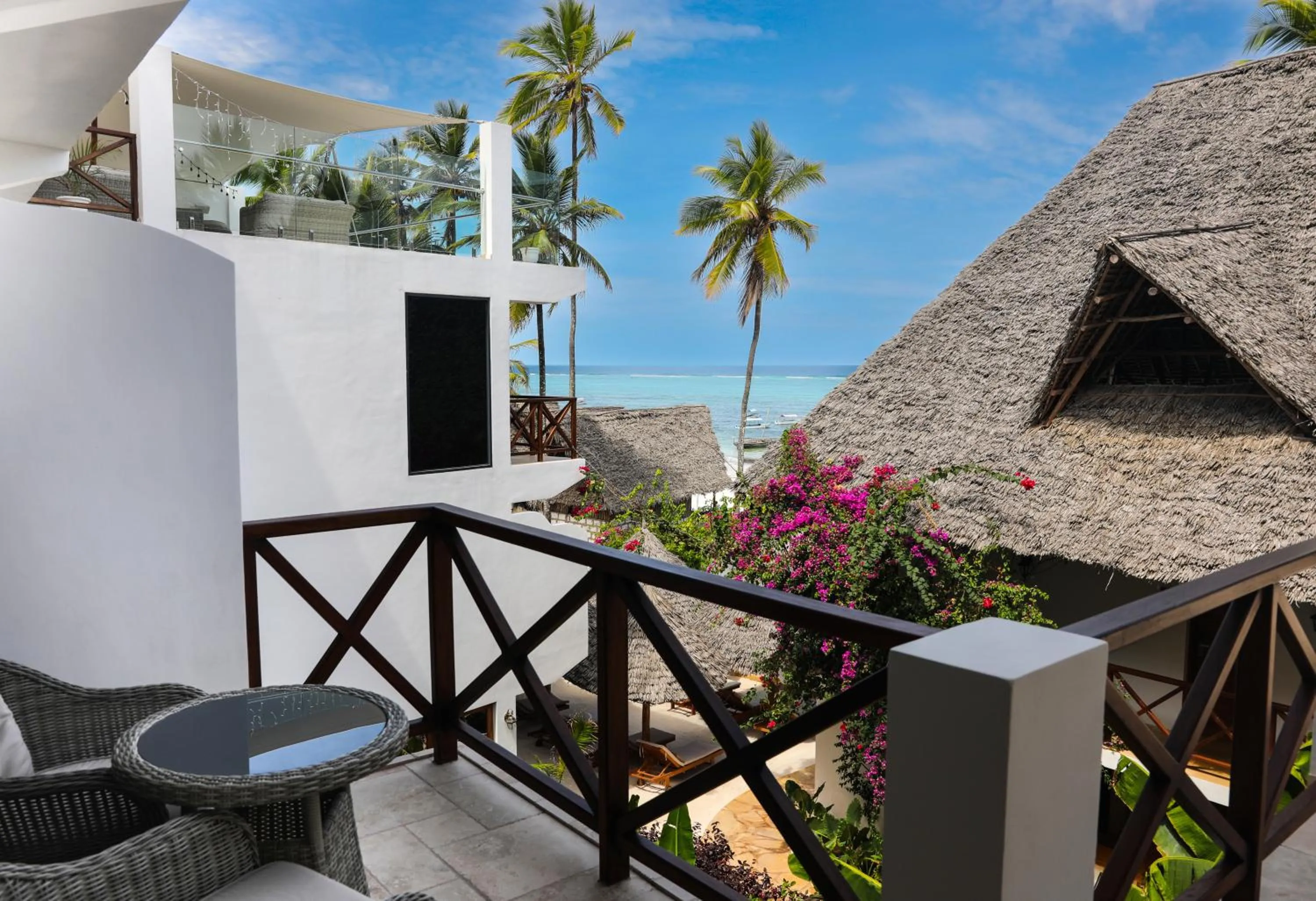 Balcony/Terrace in Alladin Boutique Beach Hotel and SPA Zanzibar