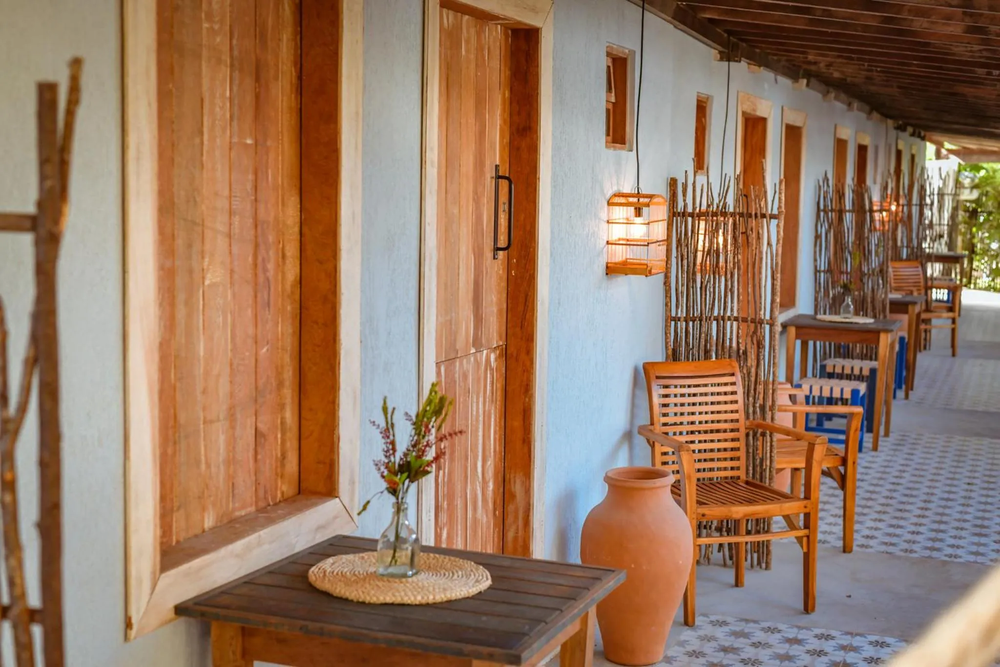 Patio in EcoCharme Pousada Netuno