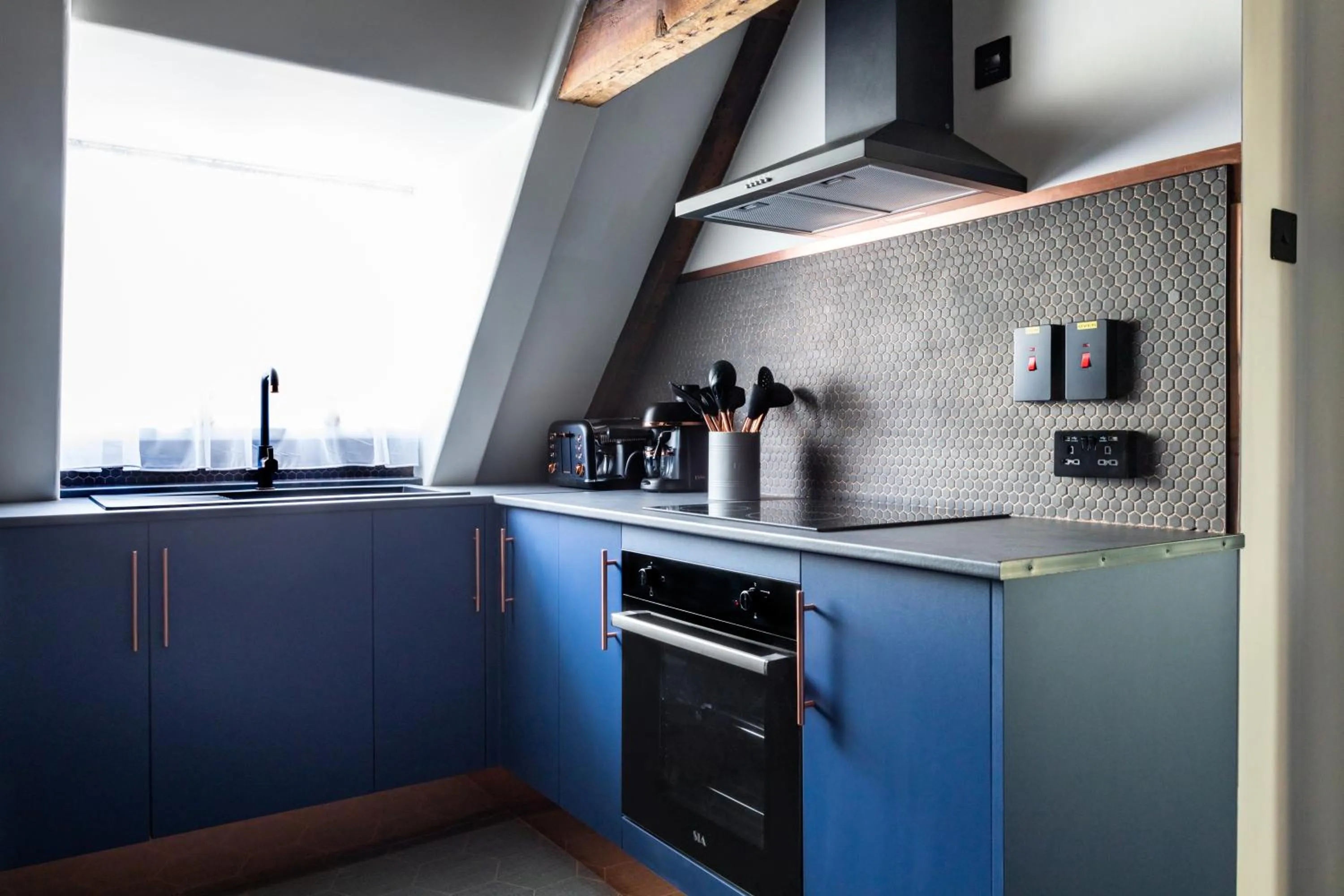 Kitchen or kitchenette in Staycations Maldon