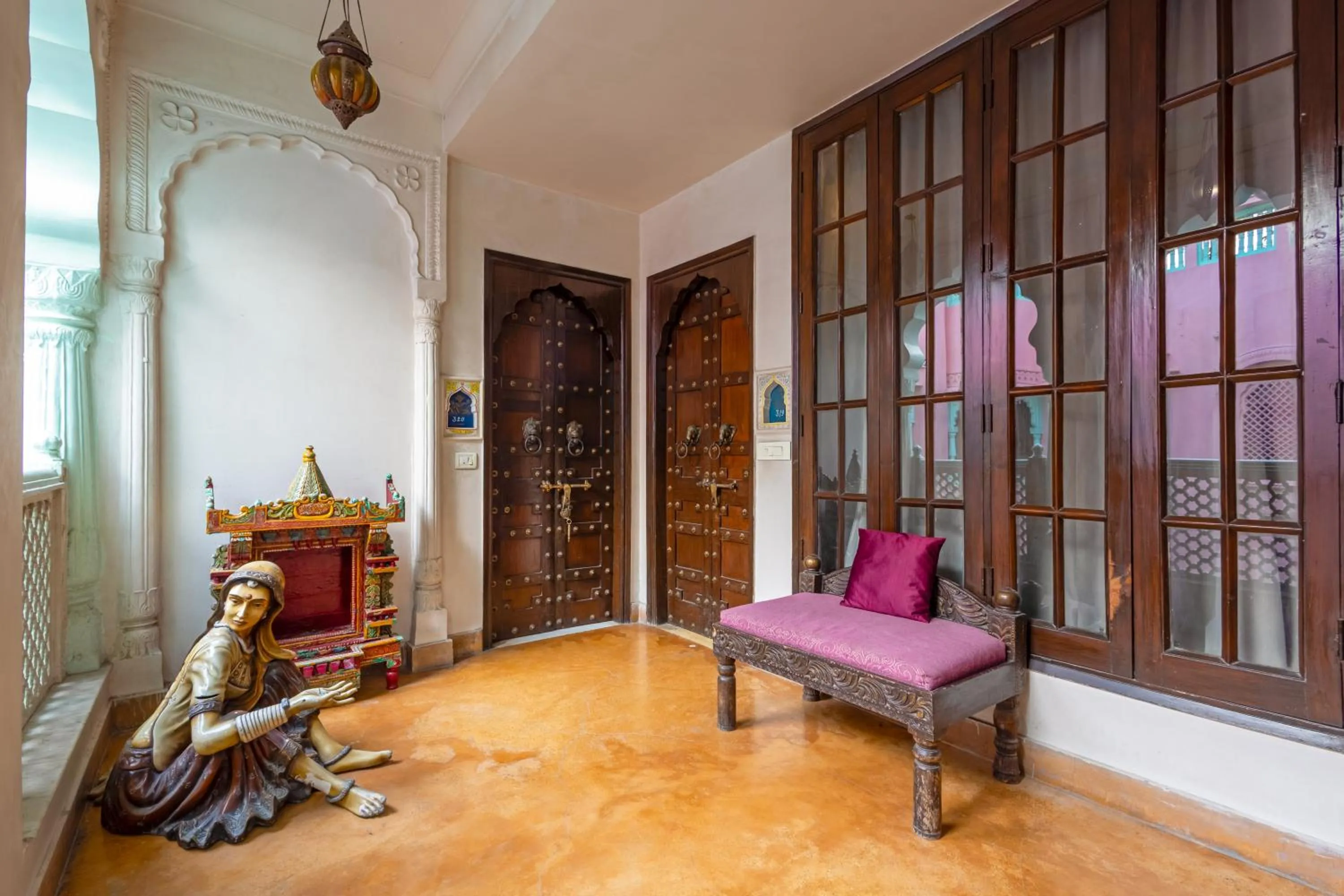 Seating area in Jyoti Mahal - A Royal Heritage Hotel - Award Winning Hotel - Close to Connaught Place