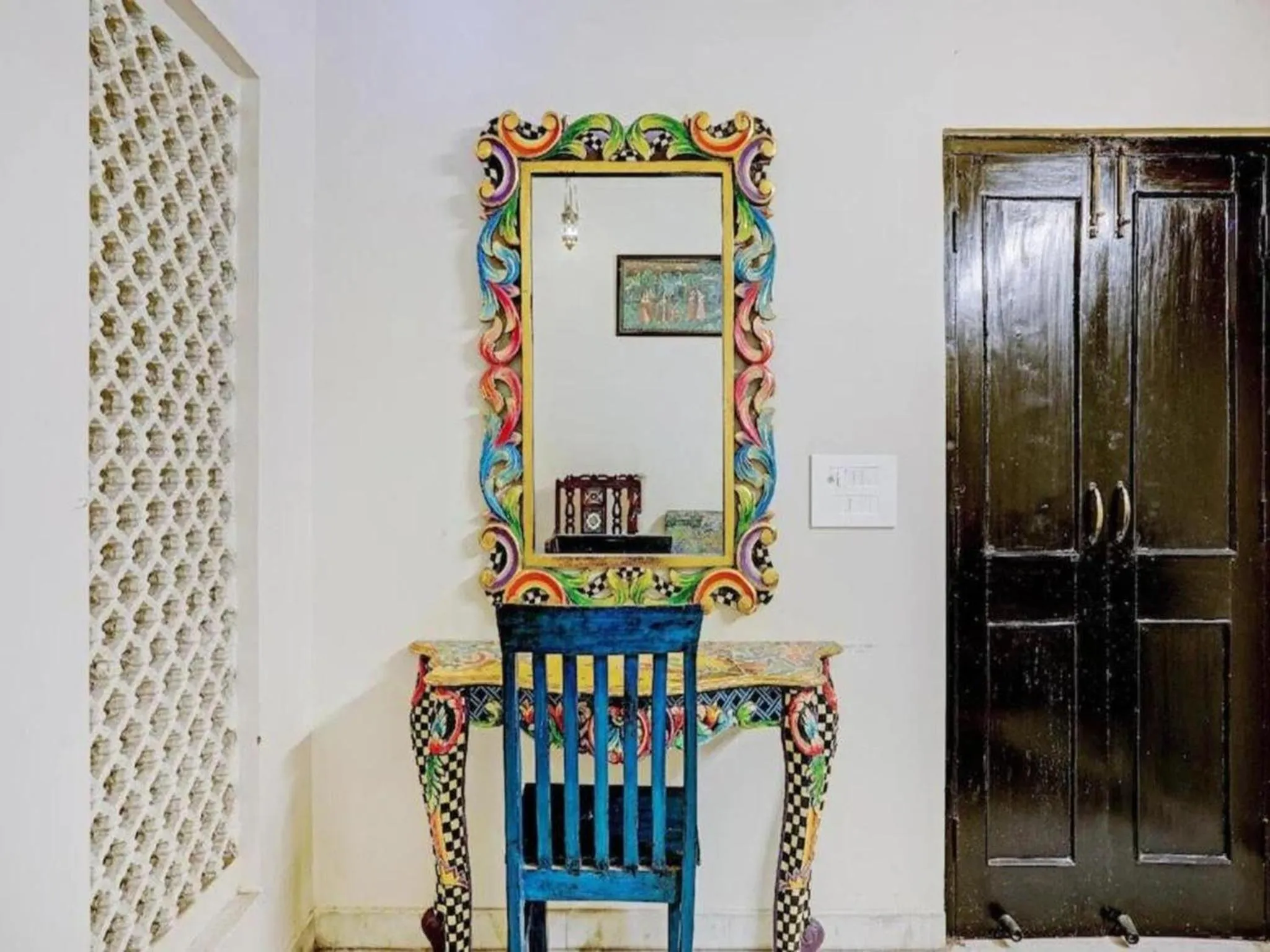 Bedroom in Jyoti Mahal - A Royal Heritage Hotel - Award Winning Hotel - Close to Connaught Place