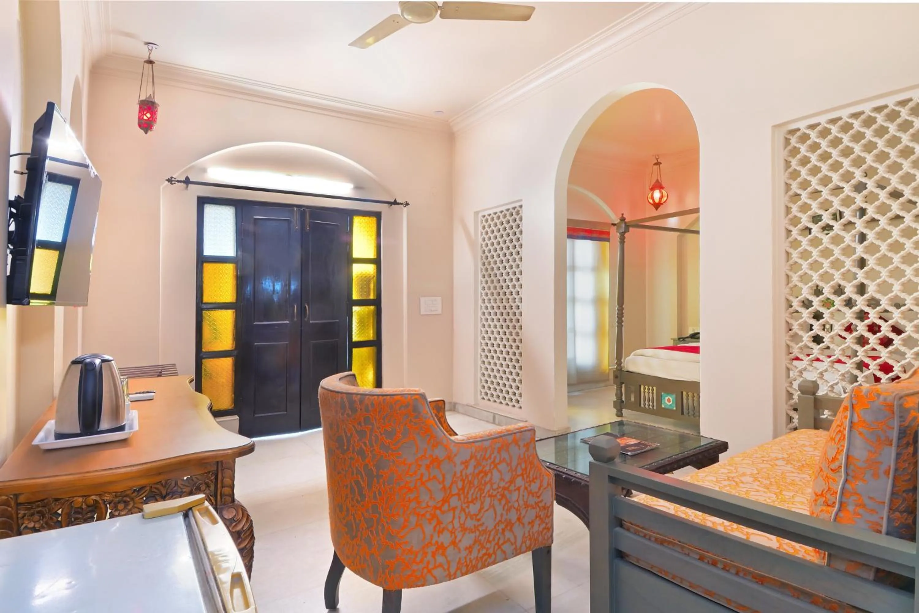 TV and multimedia in Jyoti Mahal - A Royal Heritage Hotel - Award Winning Hotel - Close to Connaught Place