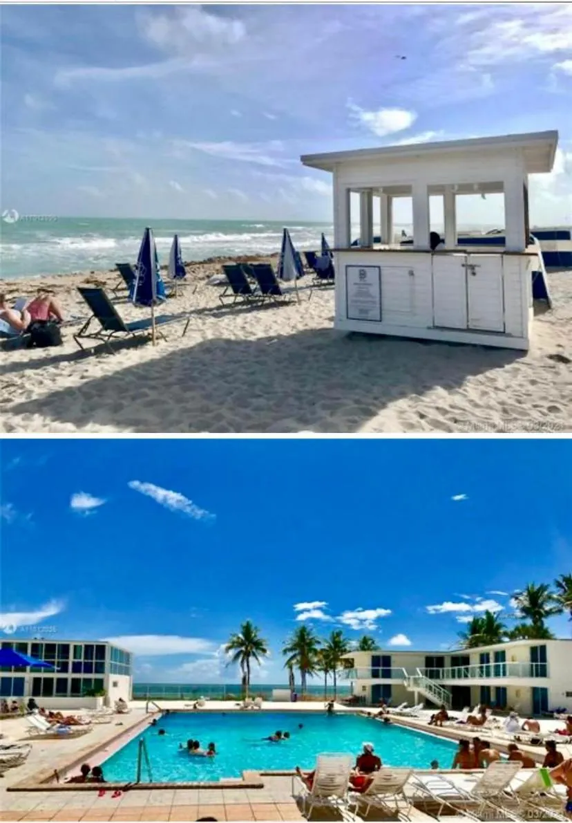 Pool view in Castle Beach Resort Condo - Panoramic Large Penthouse or Deluxe 1 BR Direct Ocean View and beach access- Updated-Free parking-