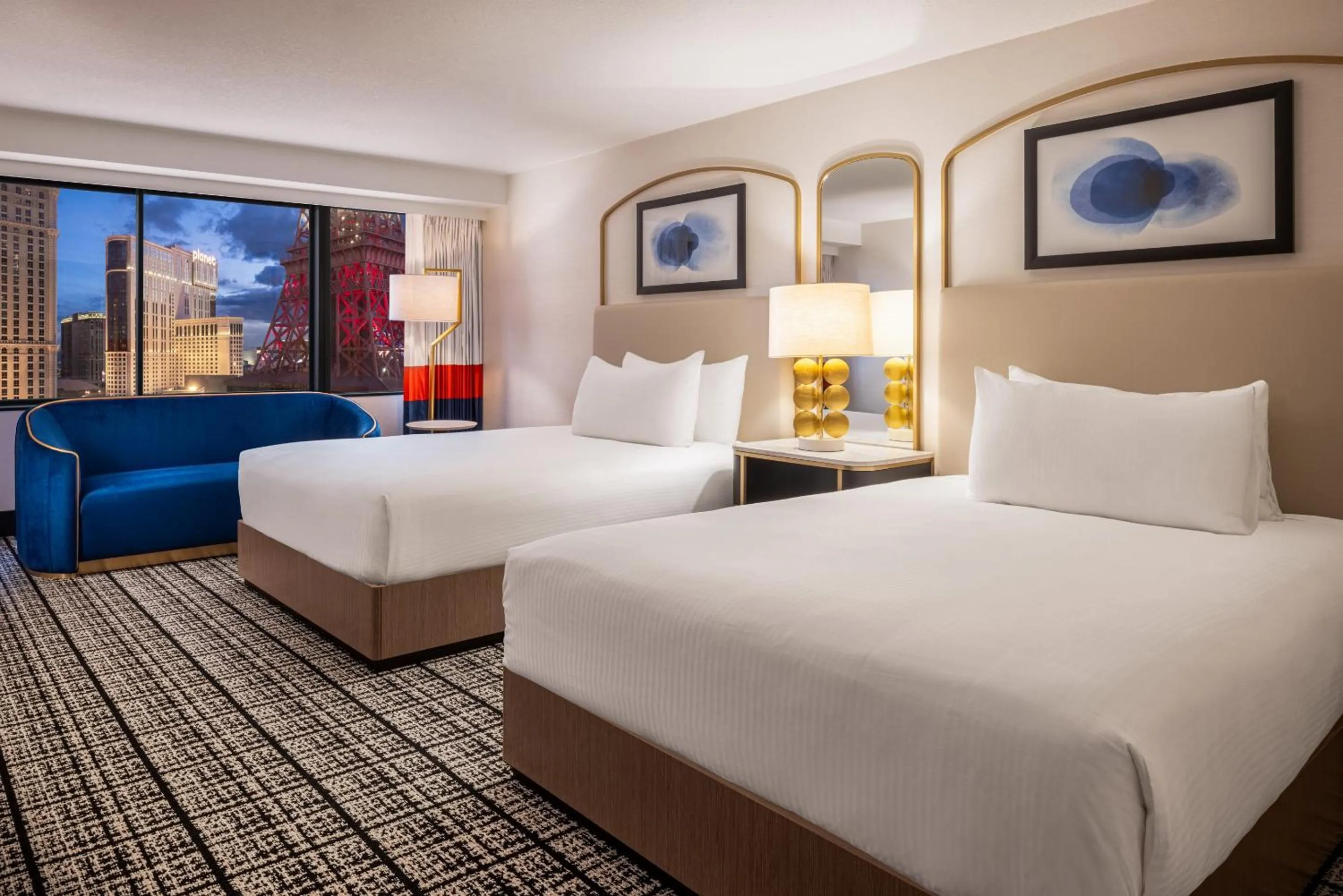 Bed in Paris Las Vegas Hotel & Casino