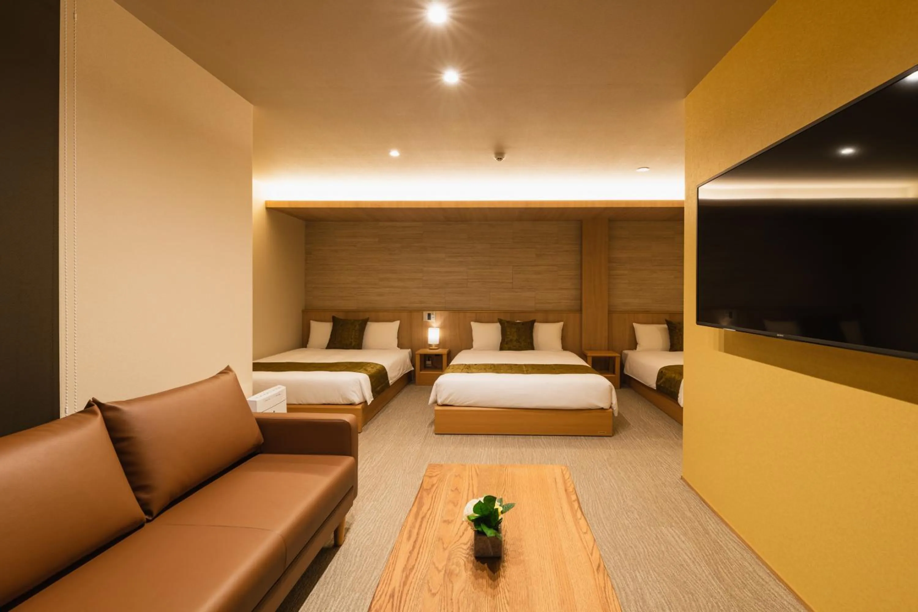 Photo of the whole room, Bed in GRAND BASE Nagasaki Nakamachi
