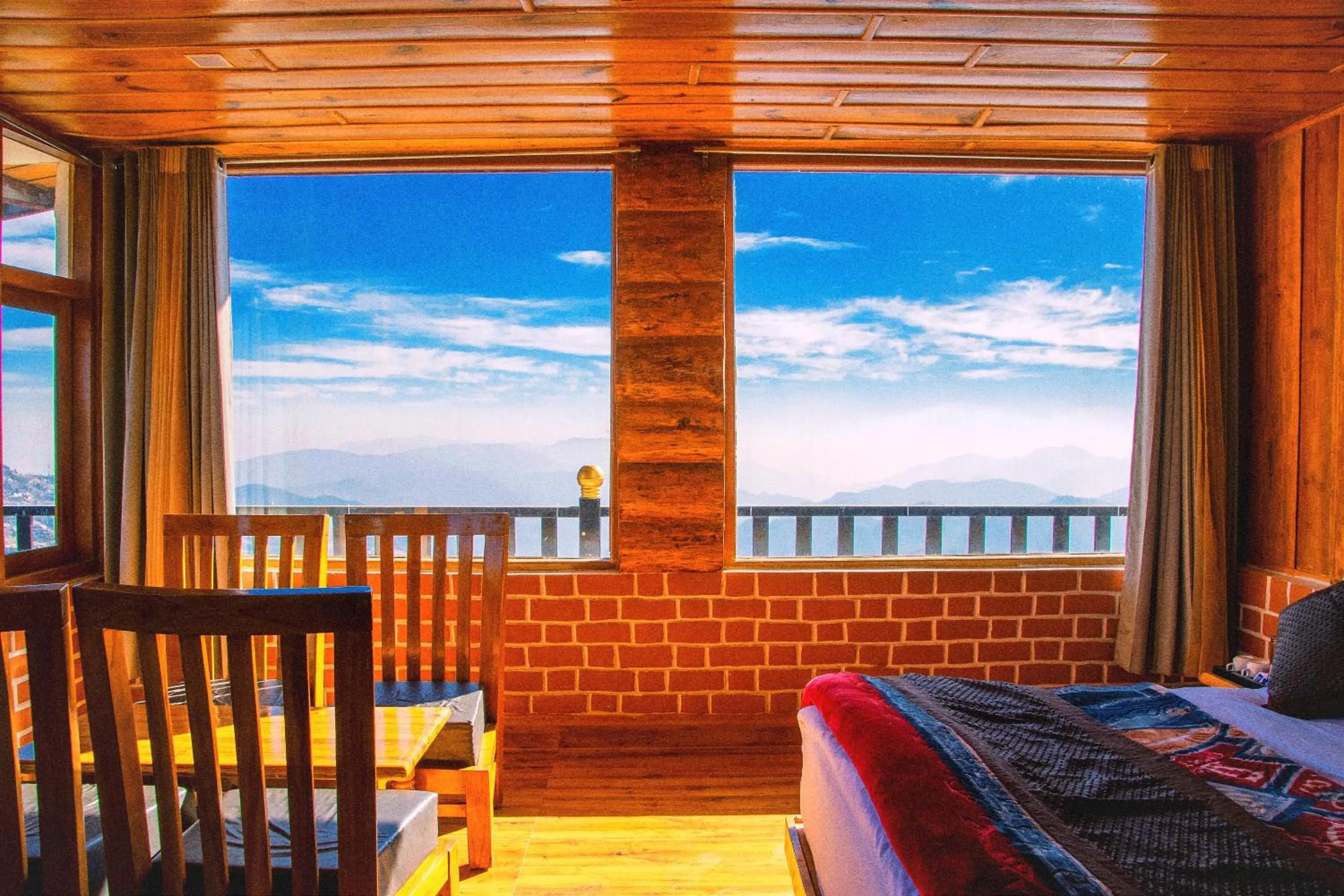 View (from property/room) in LA Riqueza Kanatal - Mountain View Rooms - Best Location - Amazing Food - Close to Jungle Safari & Adventure Activities