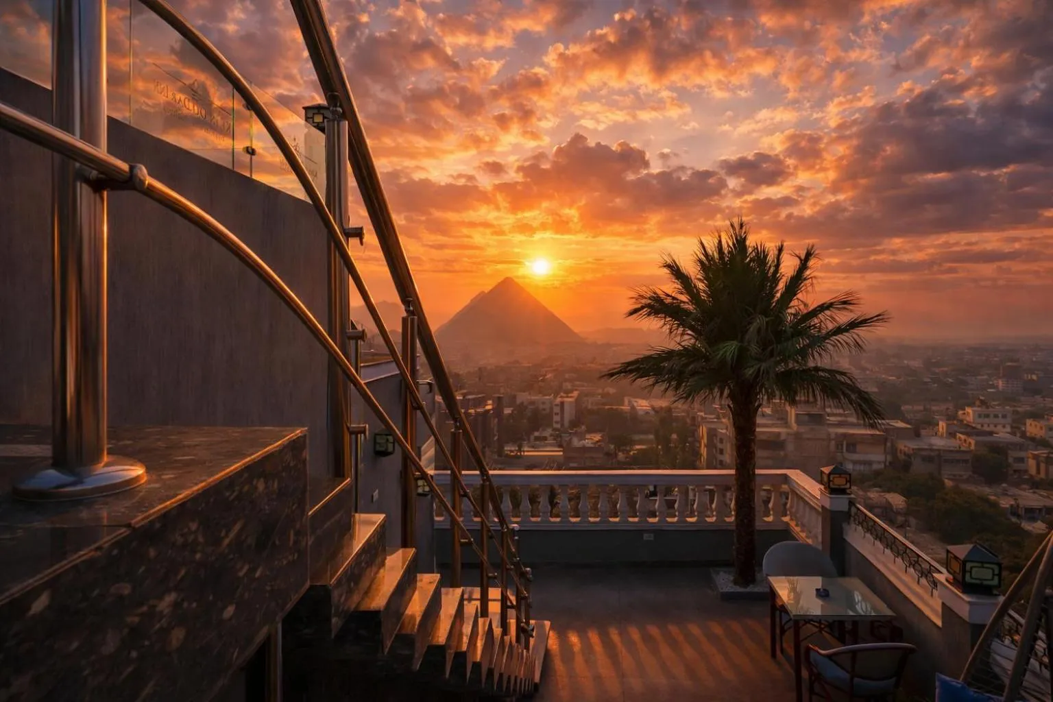Balcony/Terrace in Khan Duidar Inn - Pyramids View Rooftop