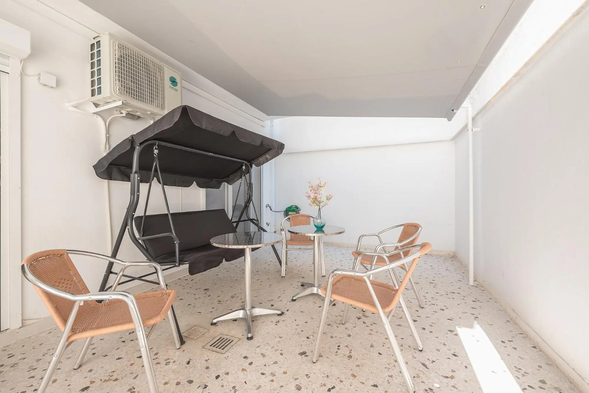 Balcony/Terrace in Phaedon, the Terrace Suite Near Acropolis By CloudKeys