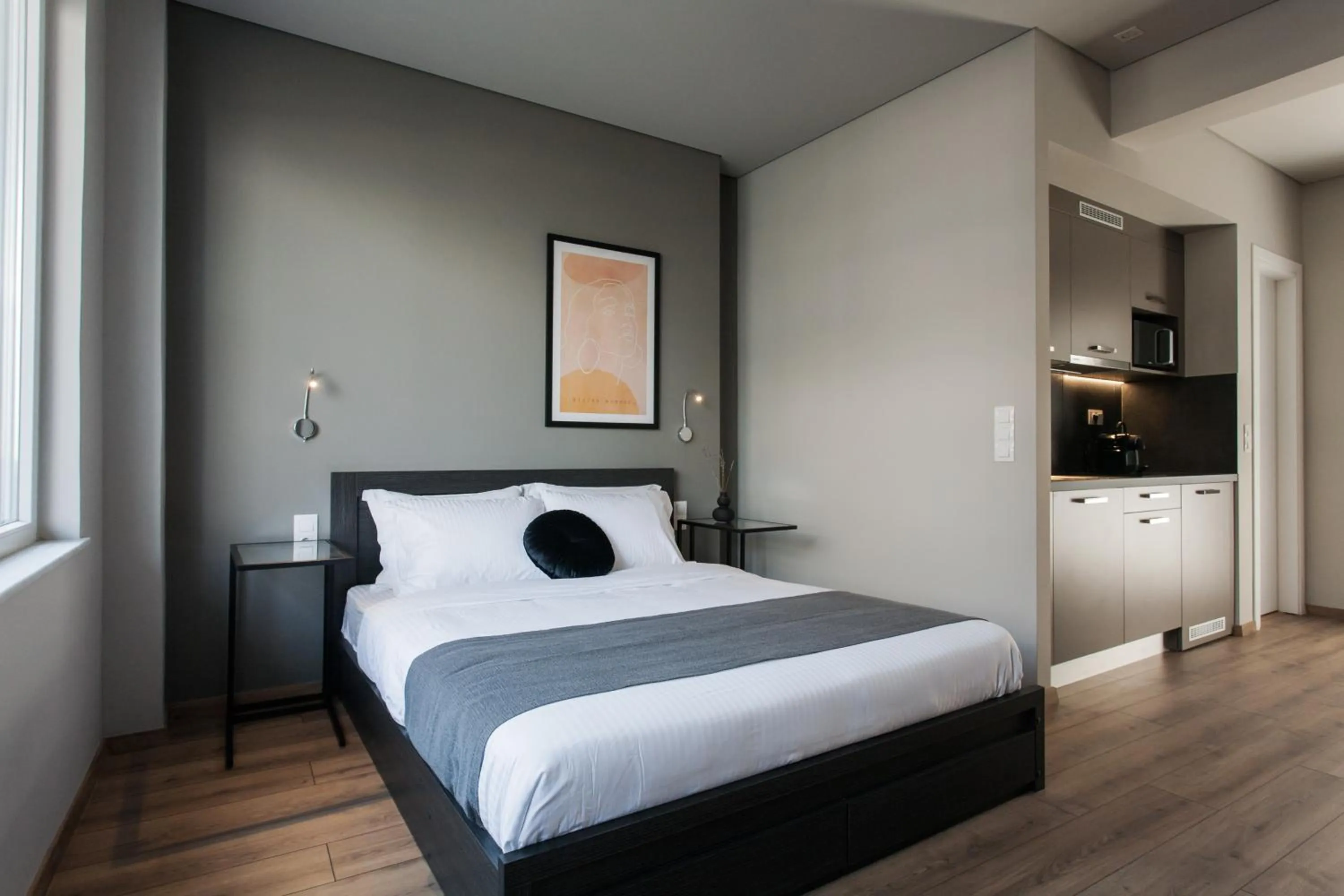 Bedroom, Bed in WYZ Athens Apartments by UPSTREET