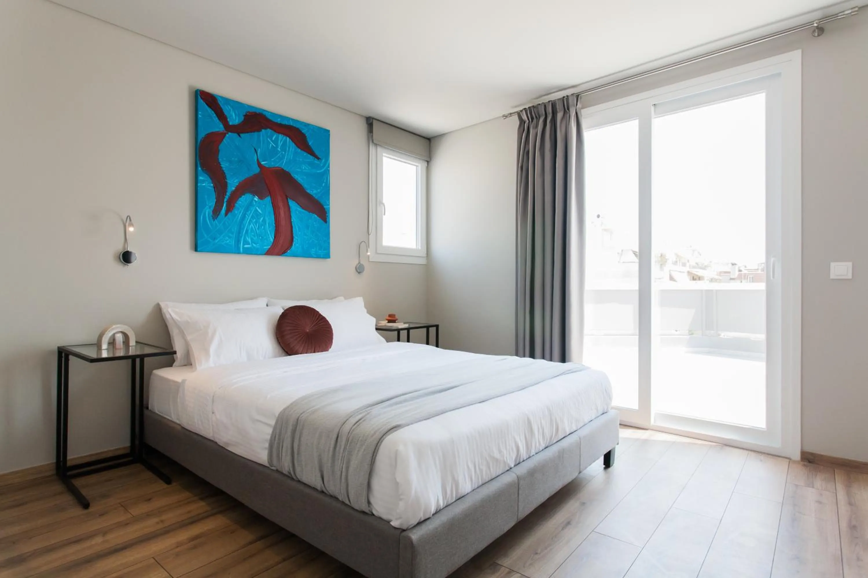 Bedroom, Bed in WYZ Athens Apartments by UPSTREET