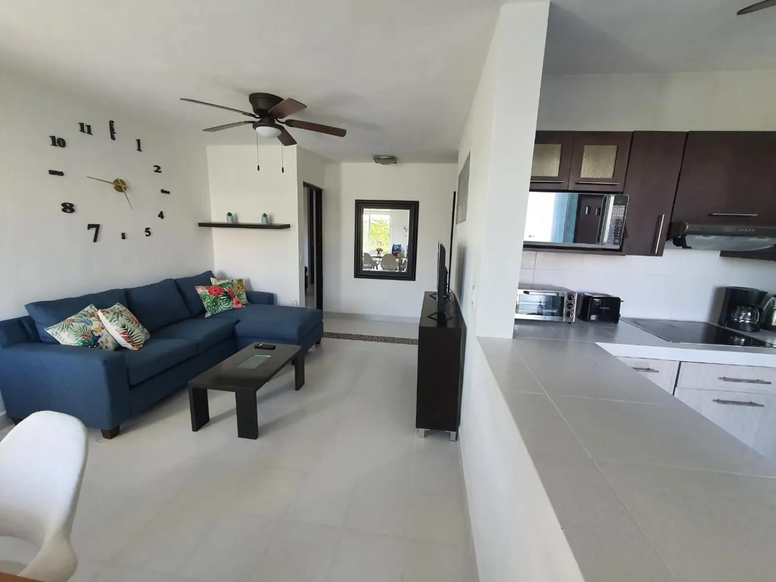 Living room in Depa de 3 habs, 3 baños y piscina (Zona Hotelera)