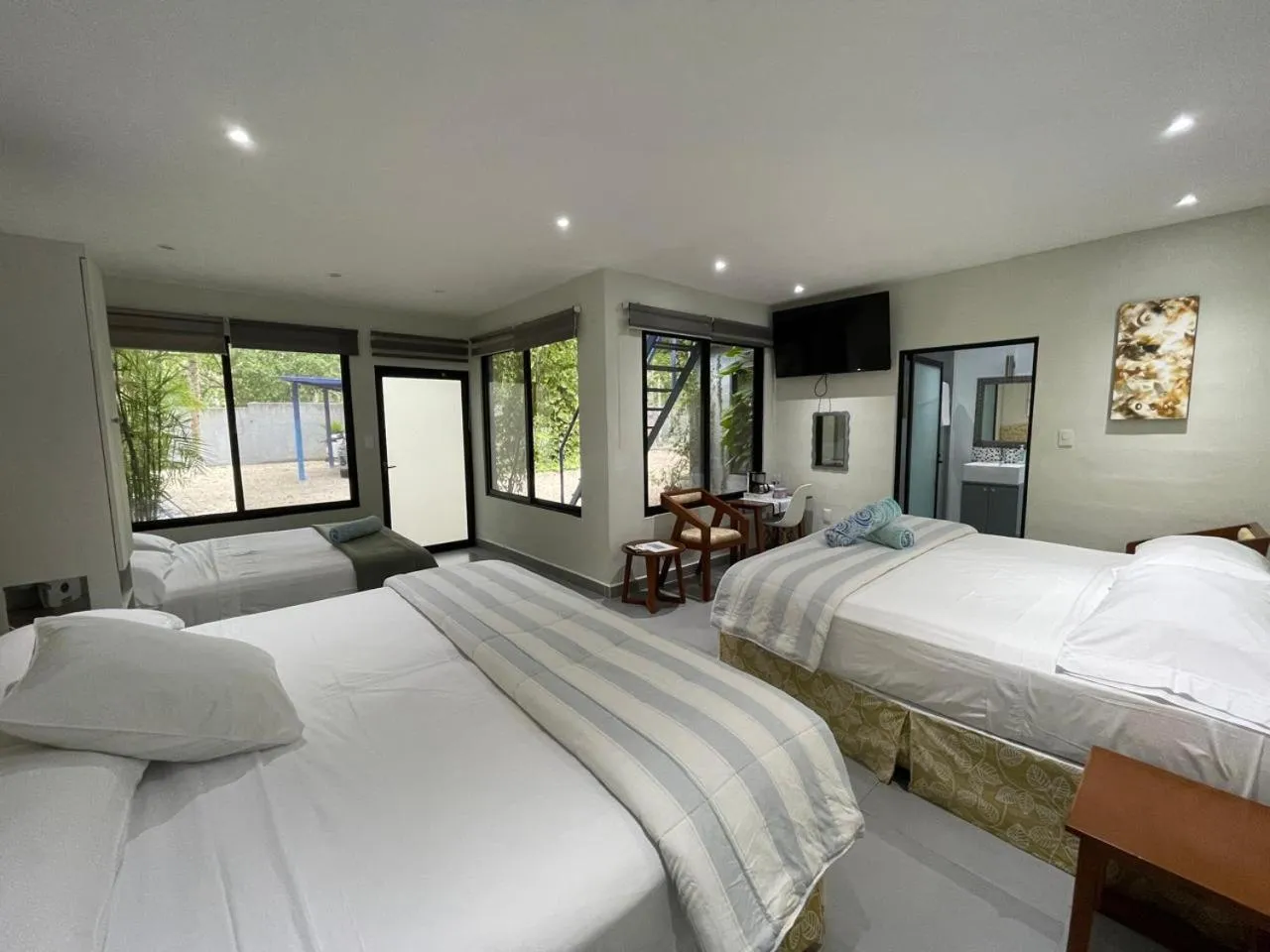 Guests, Bed in The Blue Eco Lodge