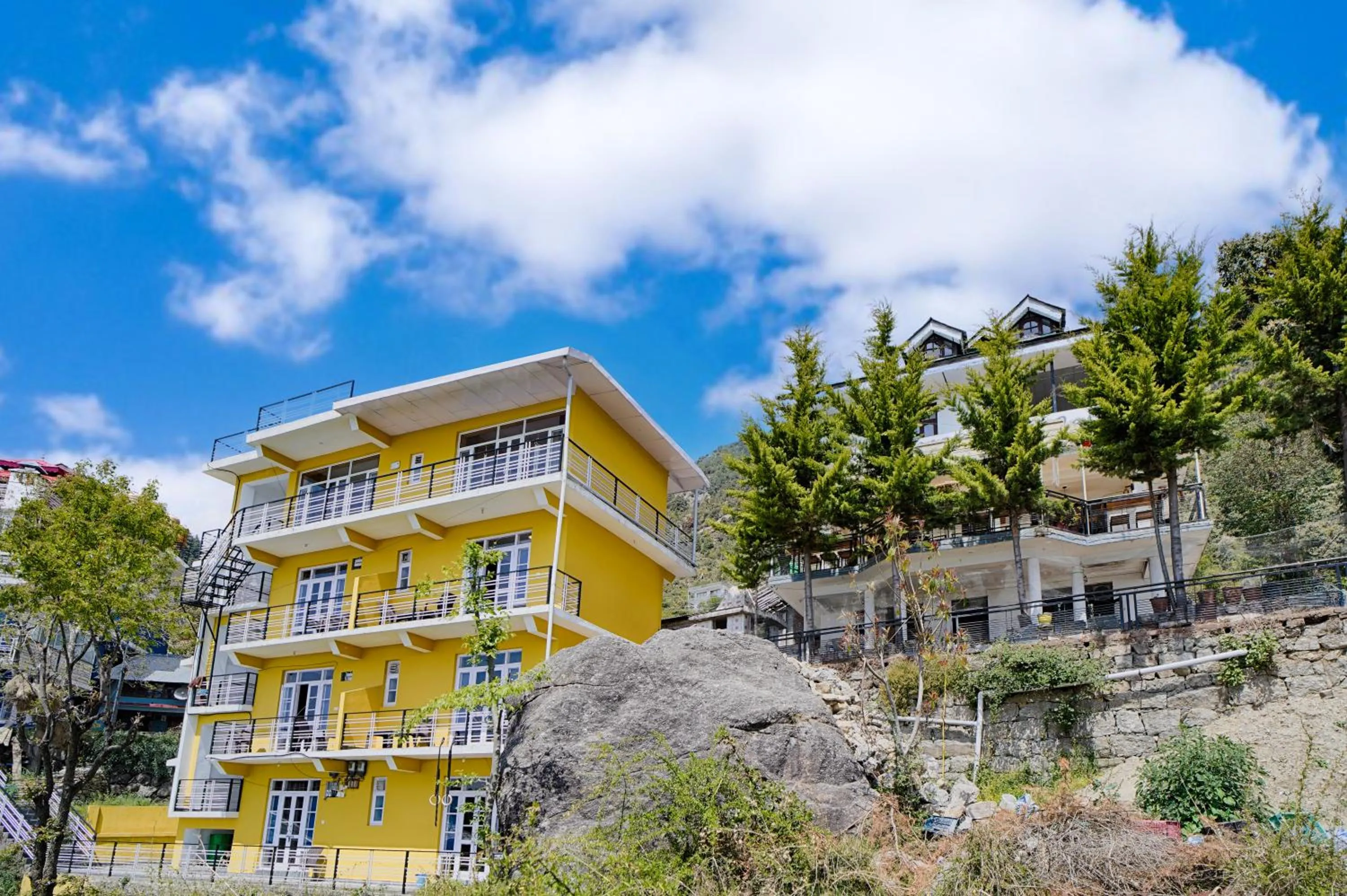 Property building in Young Monk Hostel Dharamkot