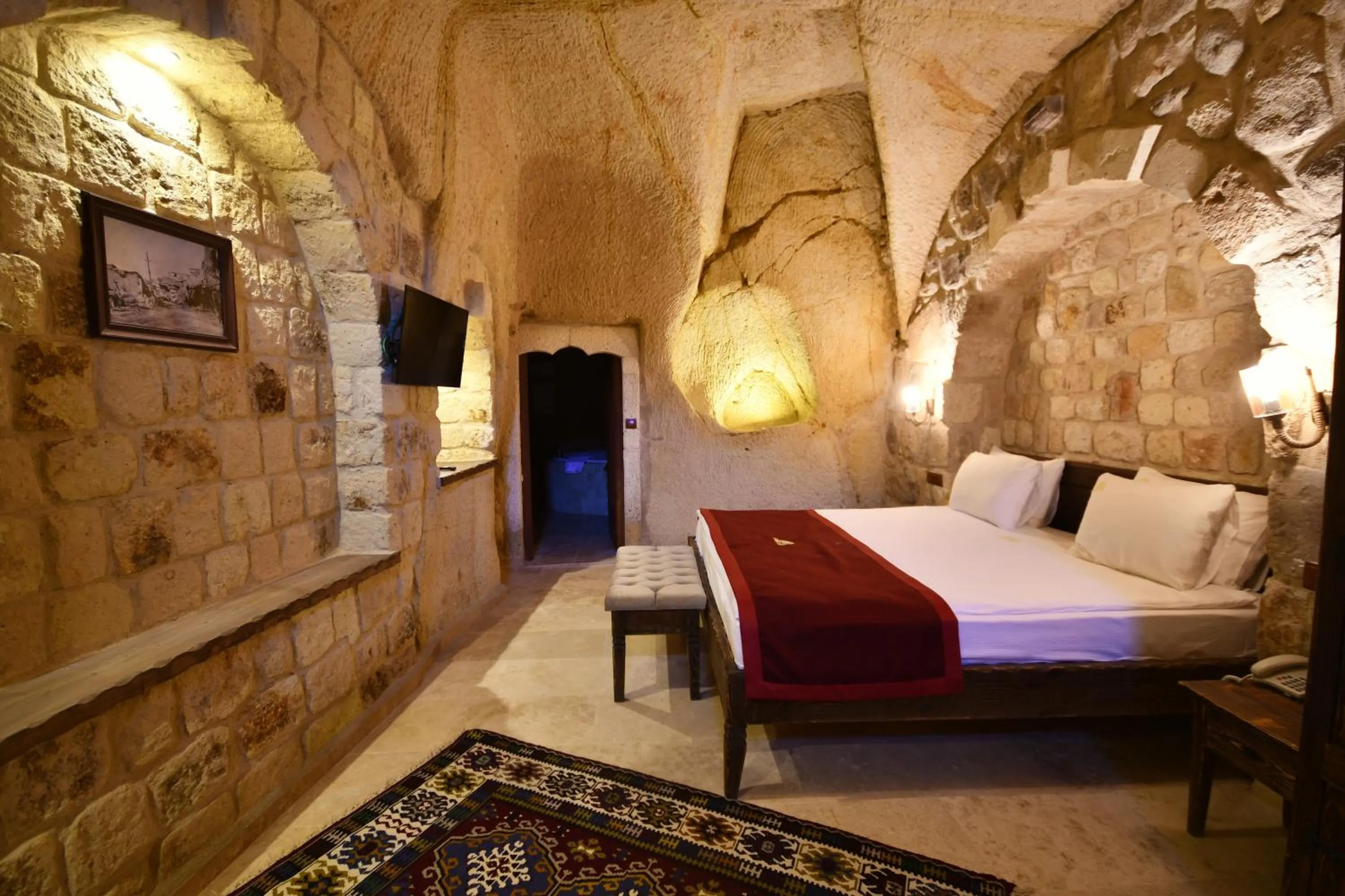 Bedroom, Bed in Under Cave Cappadocia