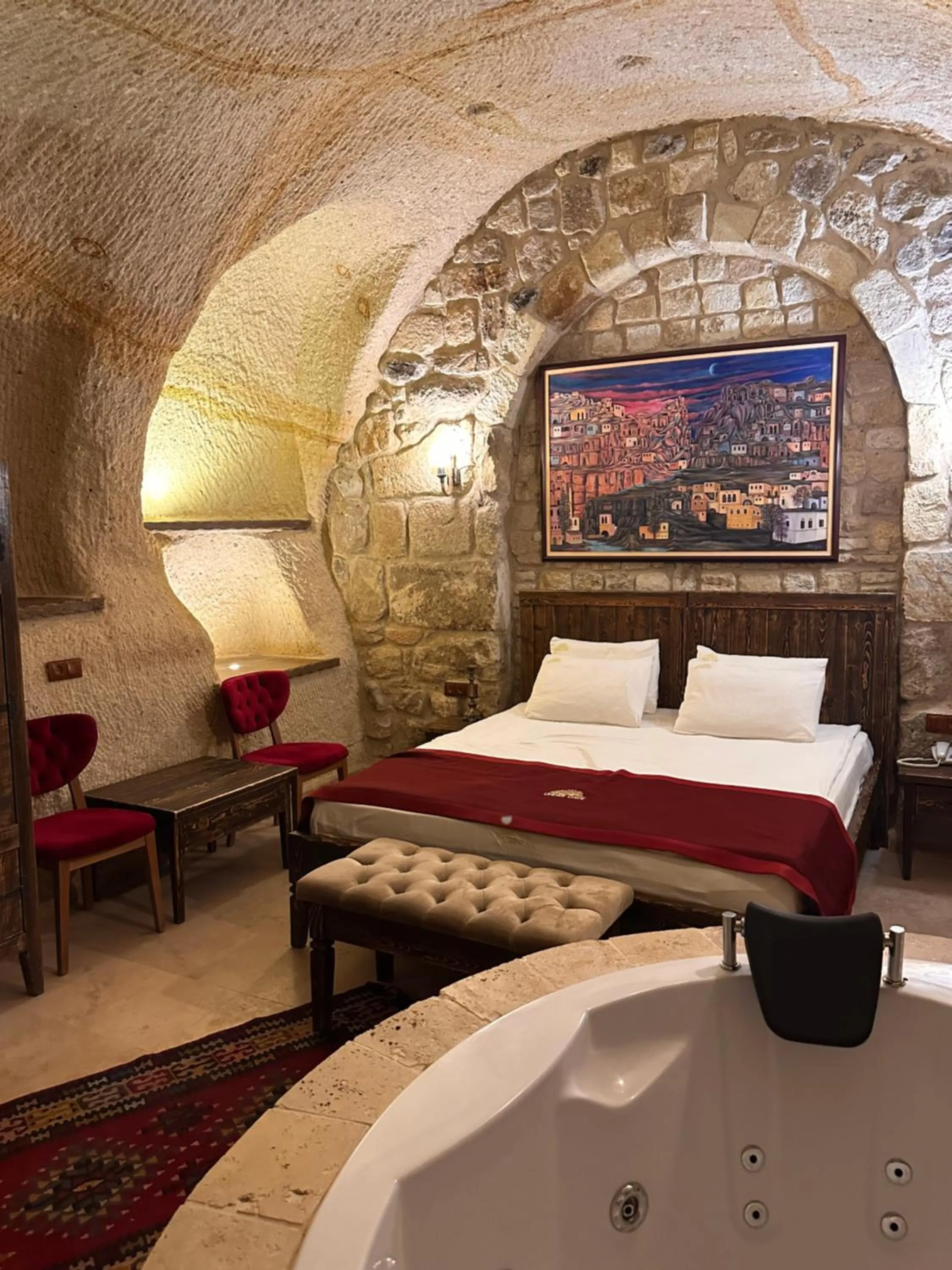 Photo of the whole room, Bed in Under Cave Cappadocia