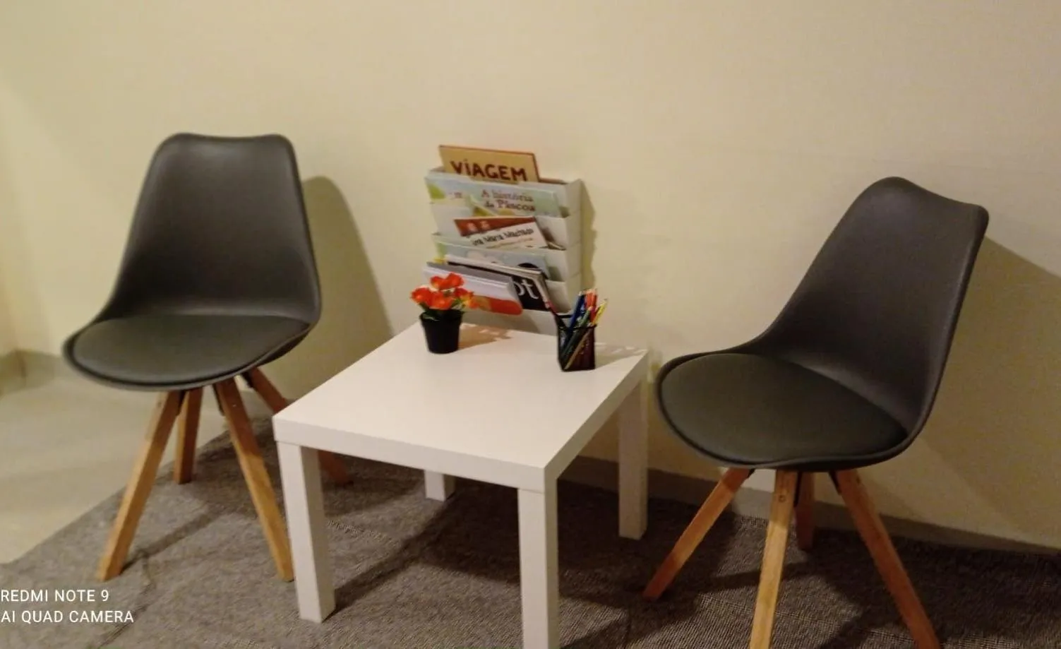 Seating area in Liber Guest House