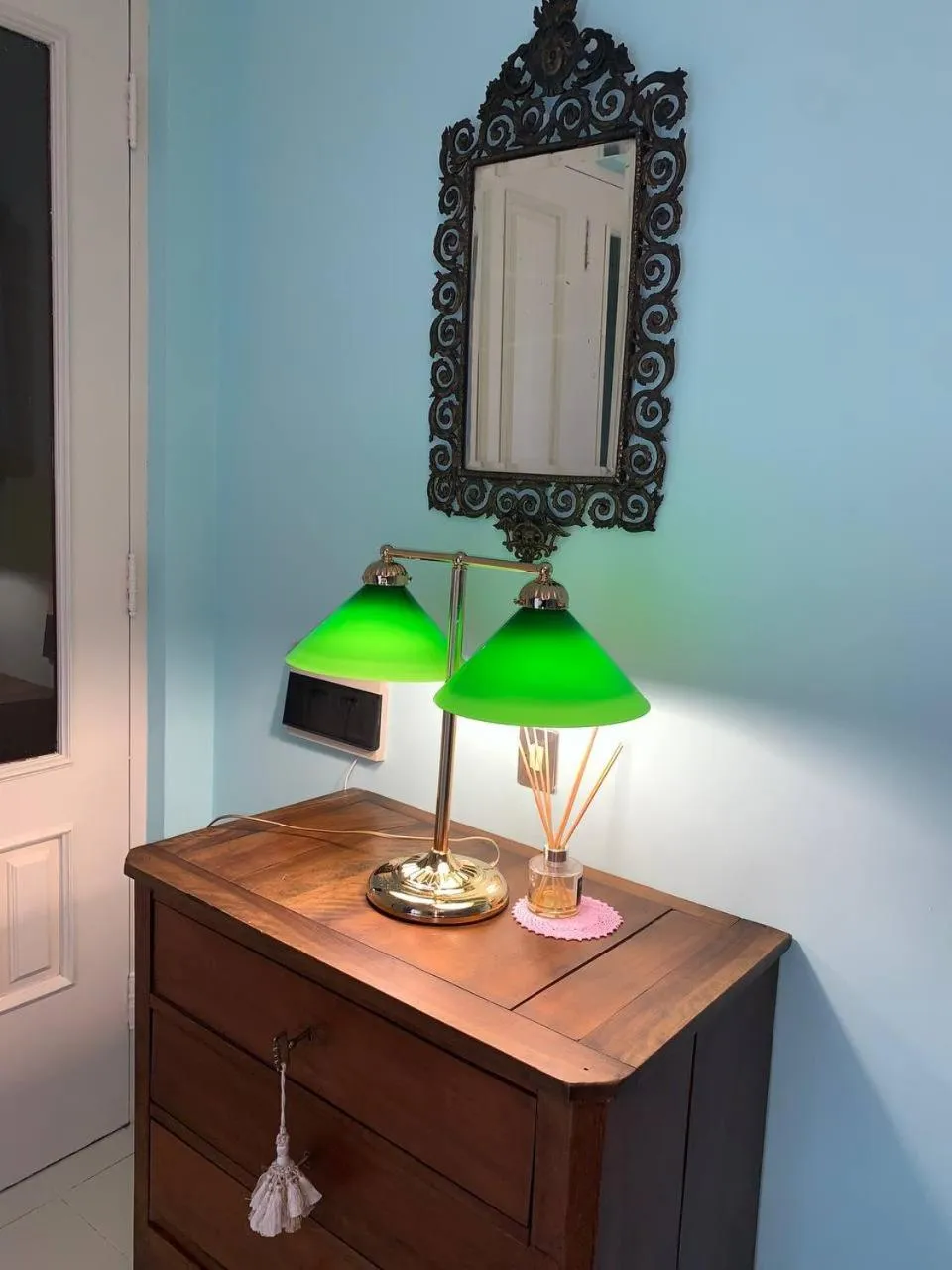 Decorative detail, TV/Entertainment Center in BLUE SEA