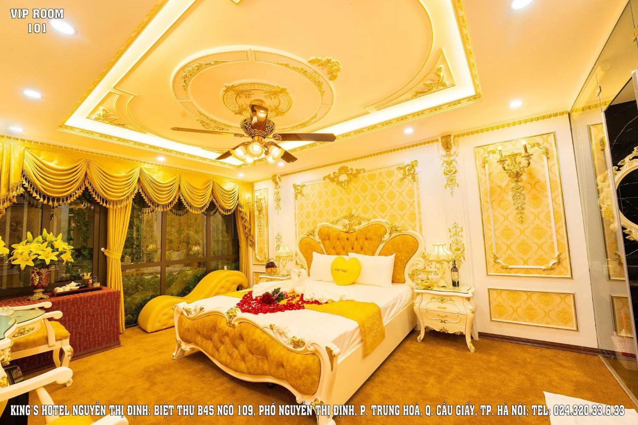 Bed in King's Hotel Nguyễn Thị Định