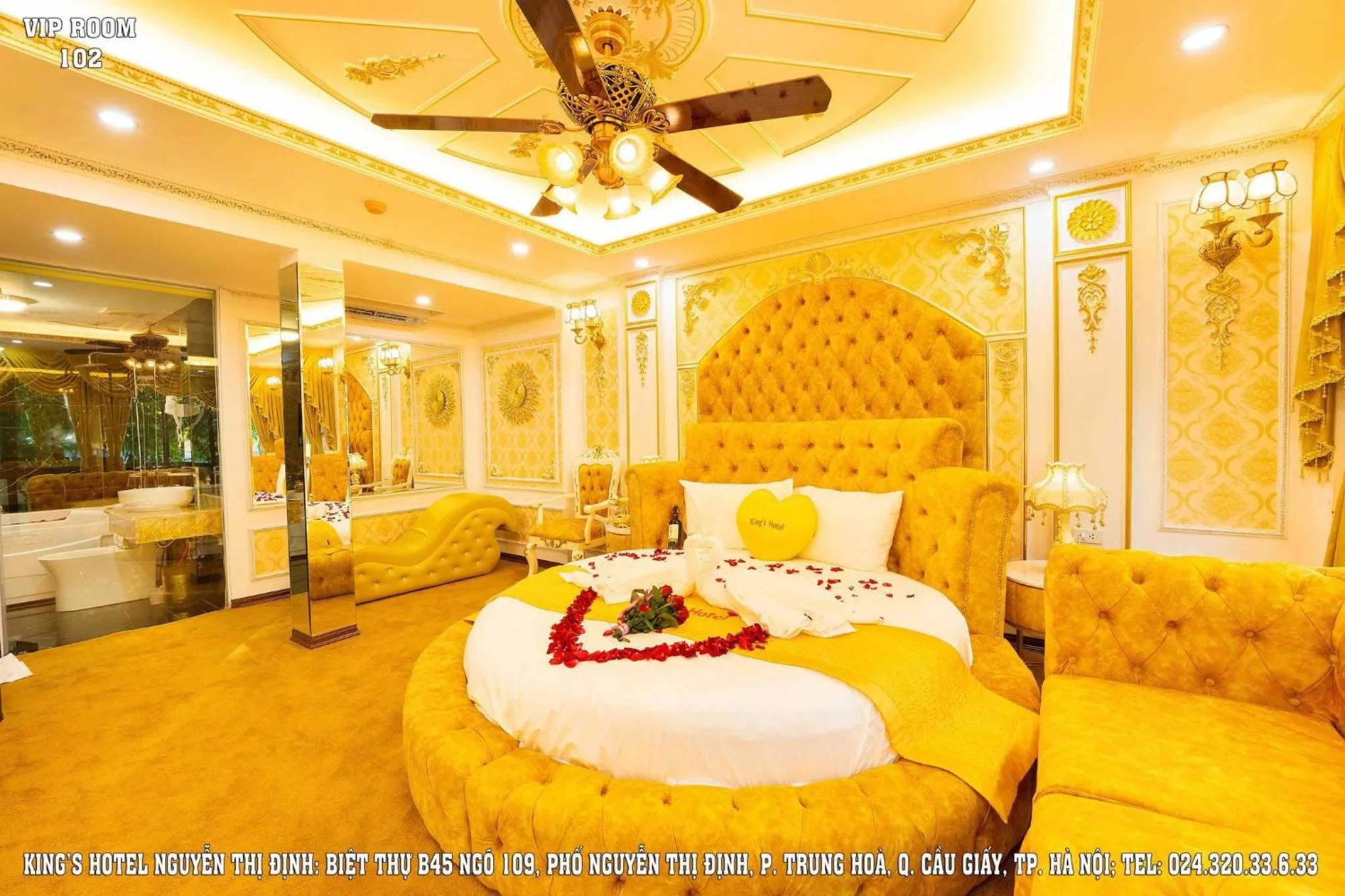 Bed in King's Hotel Nguyễn Thị Định