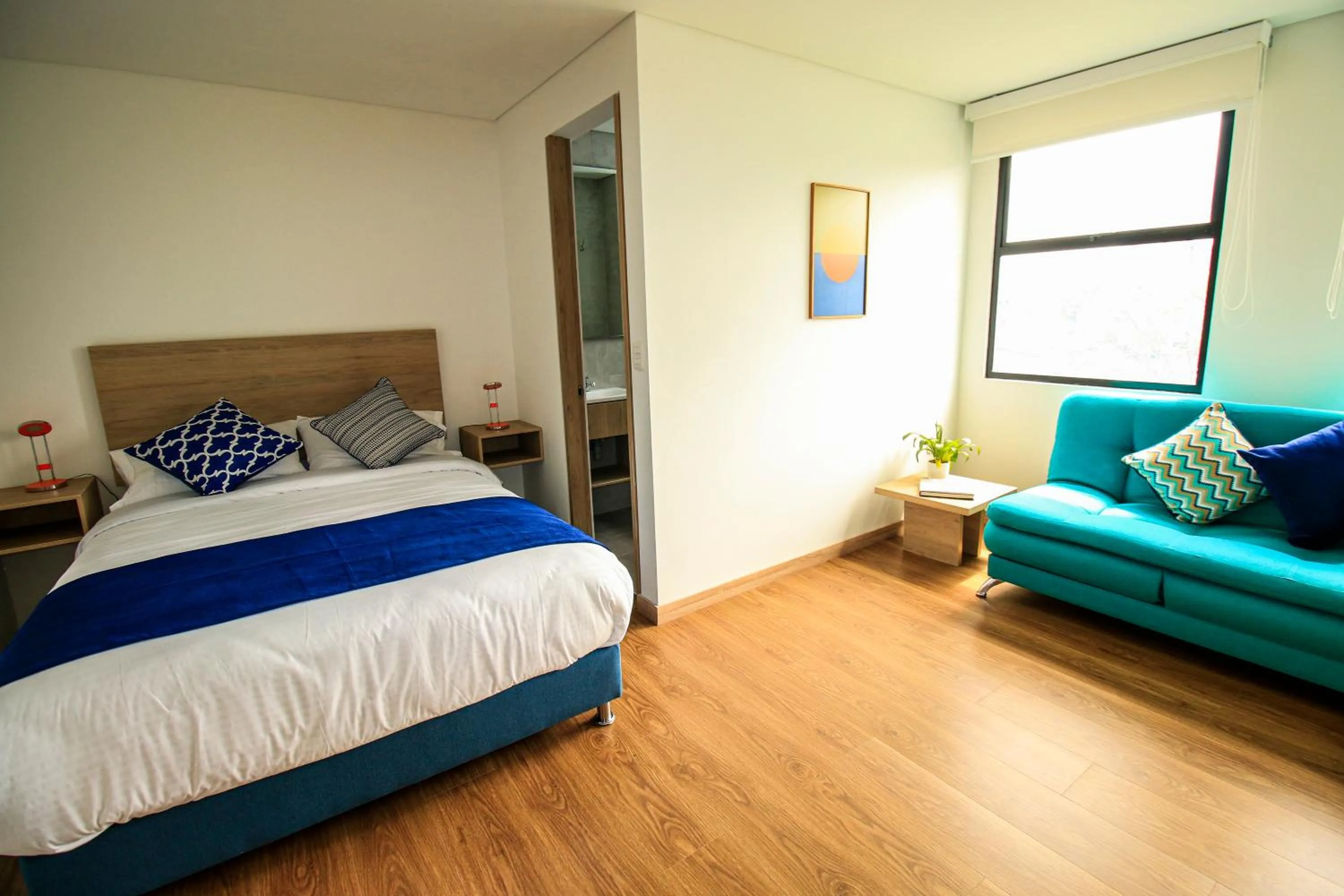 View (from property/room), Bed in Normandía Tower