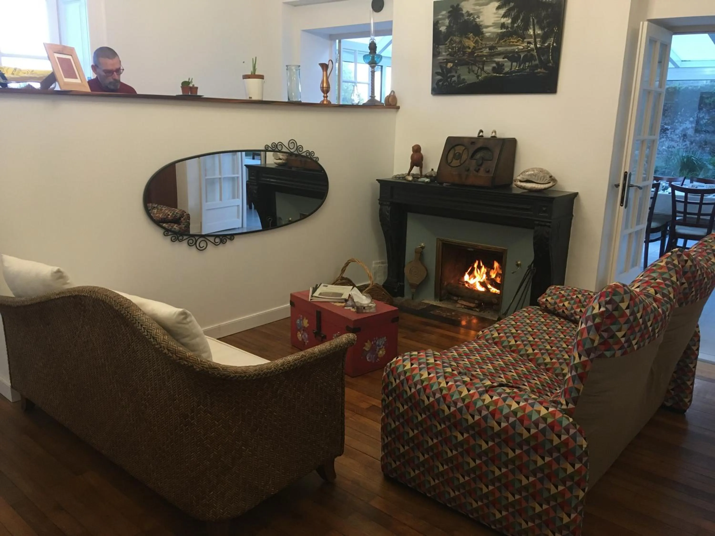 Living room in La Houache Chambres d'Hôtes