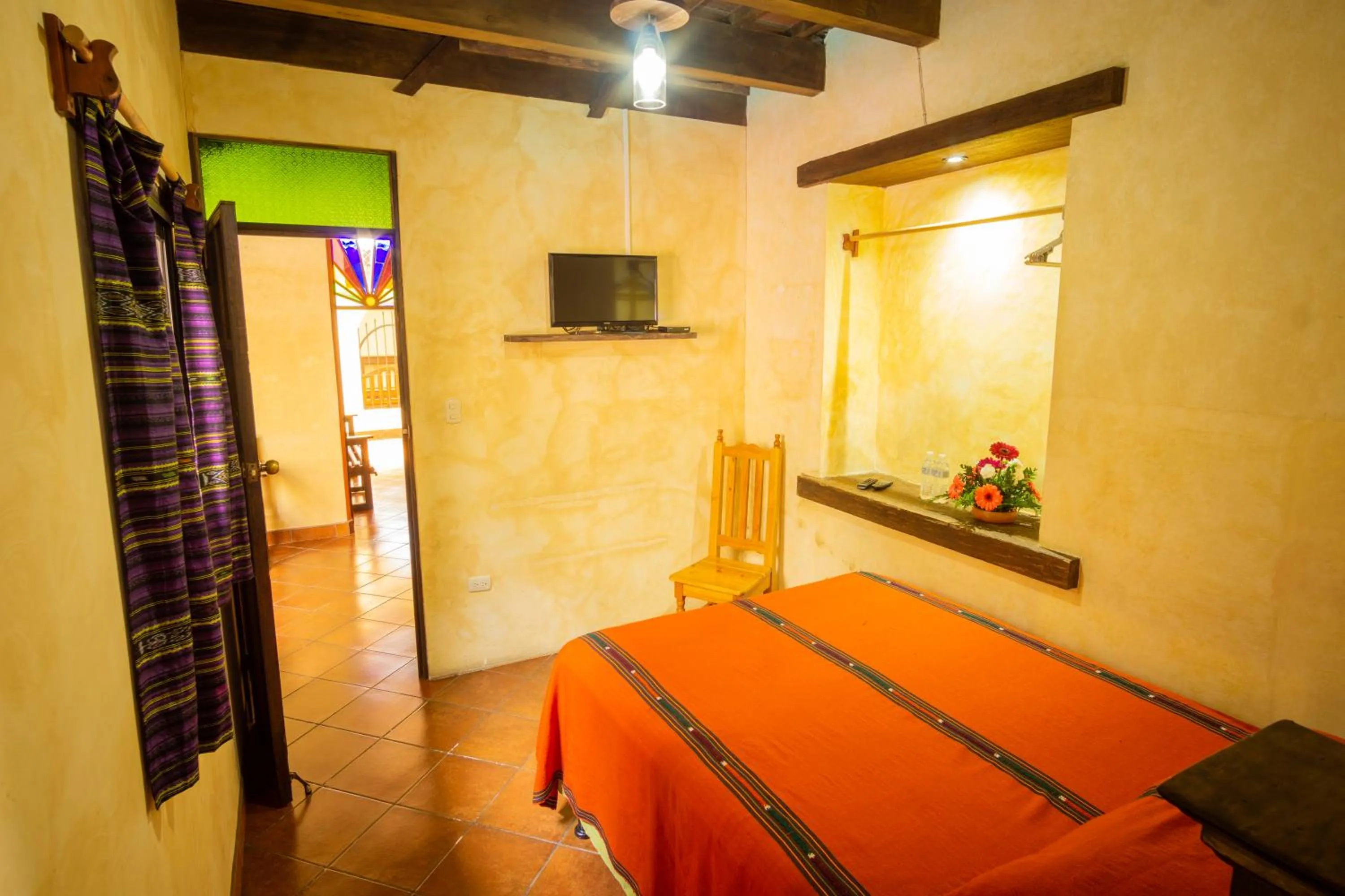 Bedroom, Bed in Hotel Maya Ik'