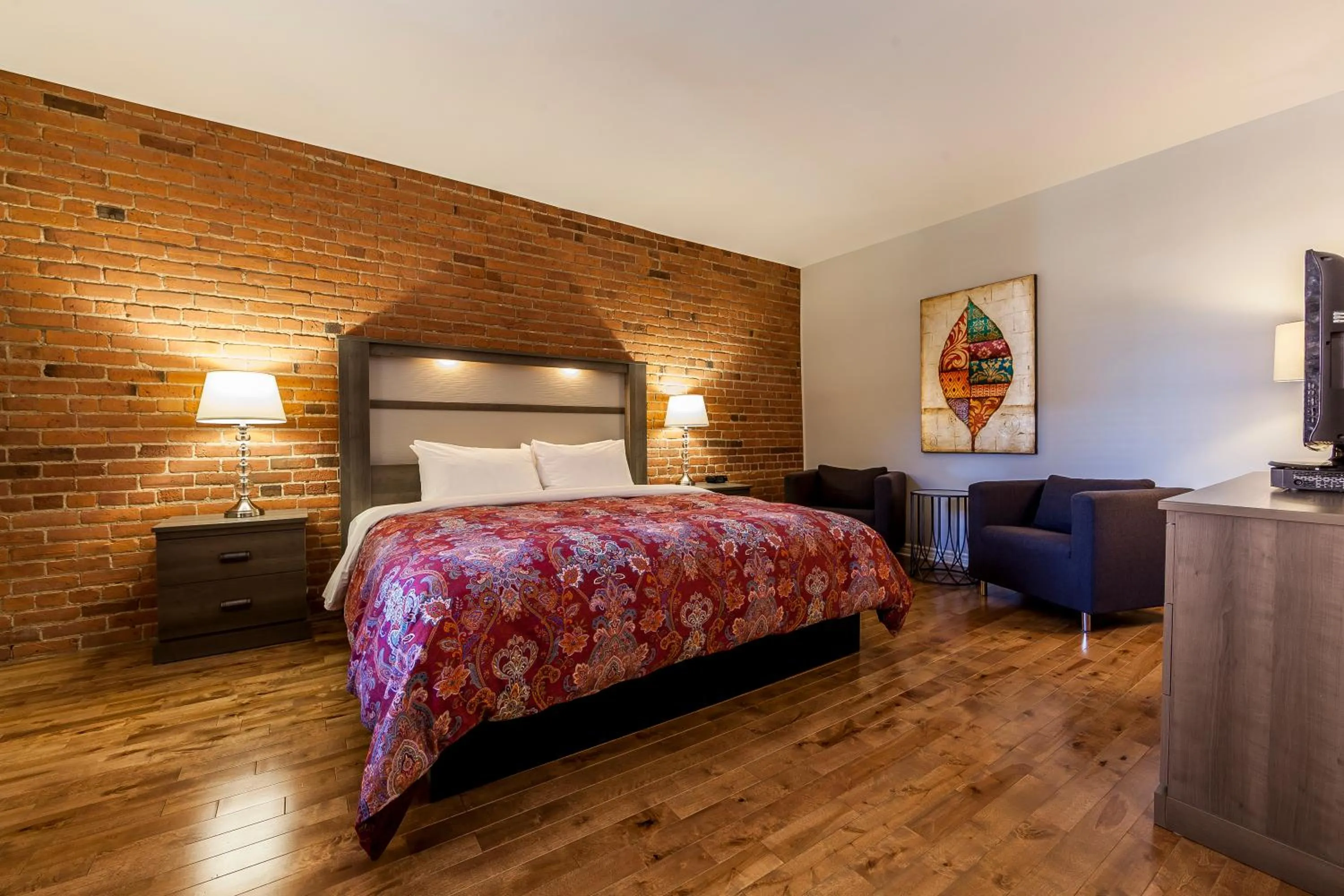 Bed in Auberge de La Fontaine