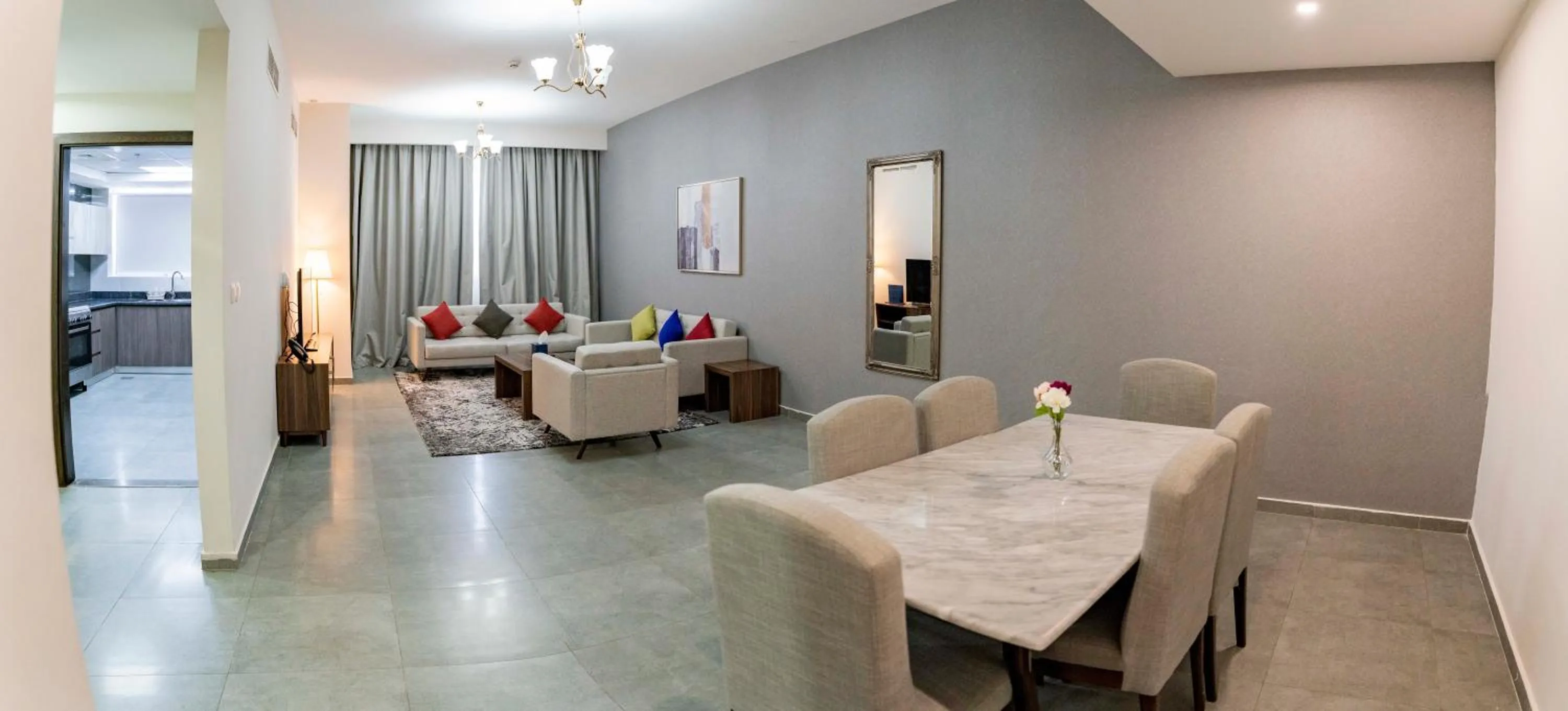 Living room in Luxe Grand Hotel Apartments