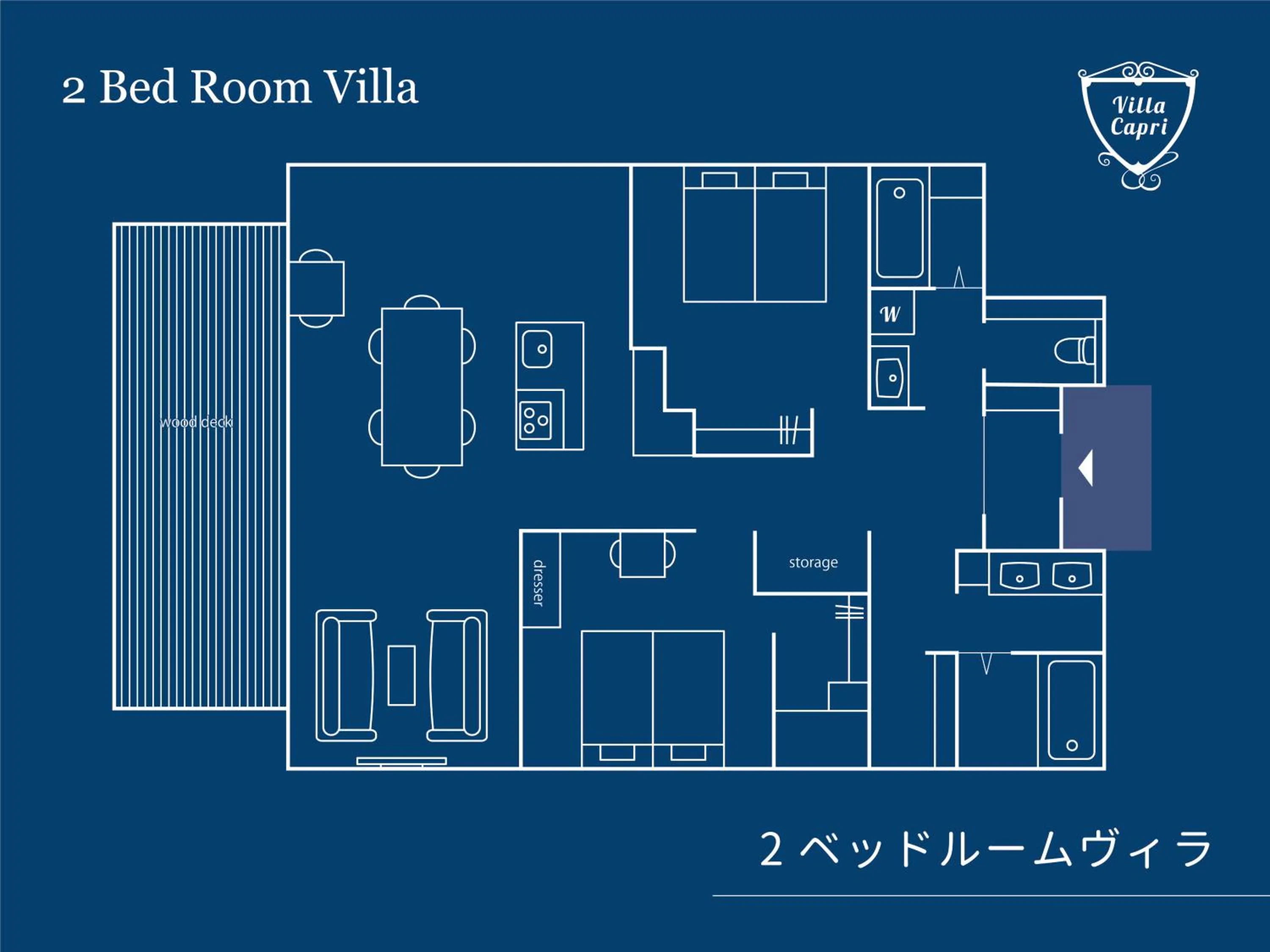 Floor plan in Villa Capri Miyakojima